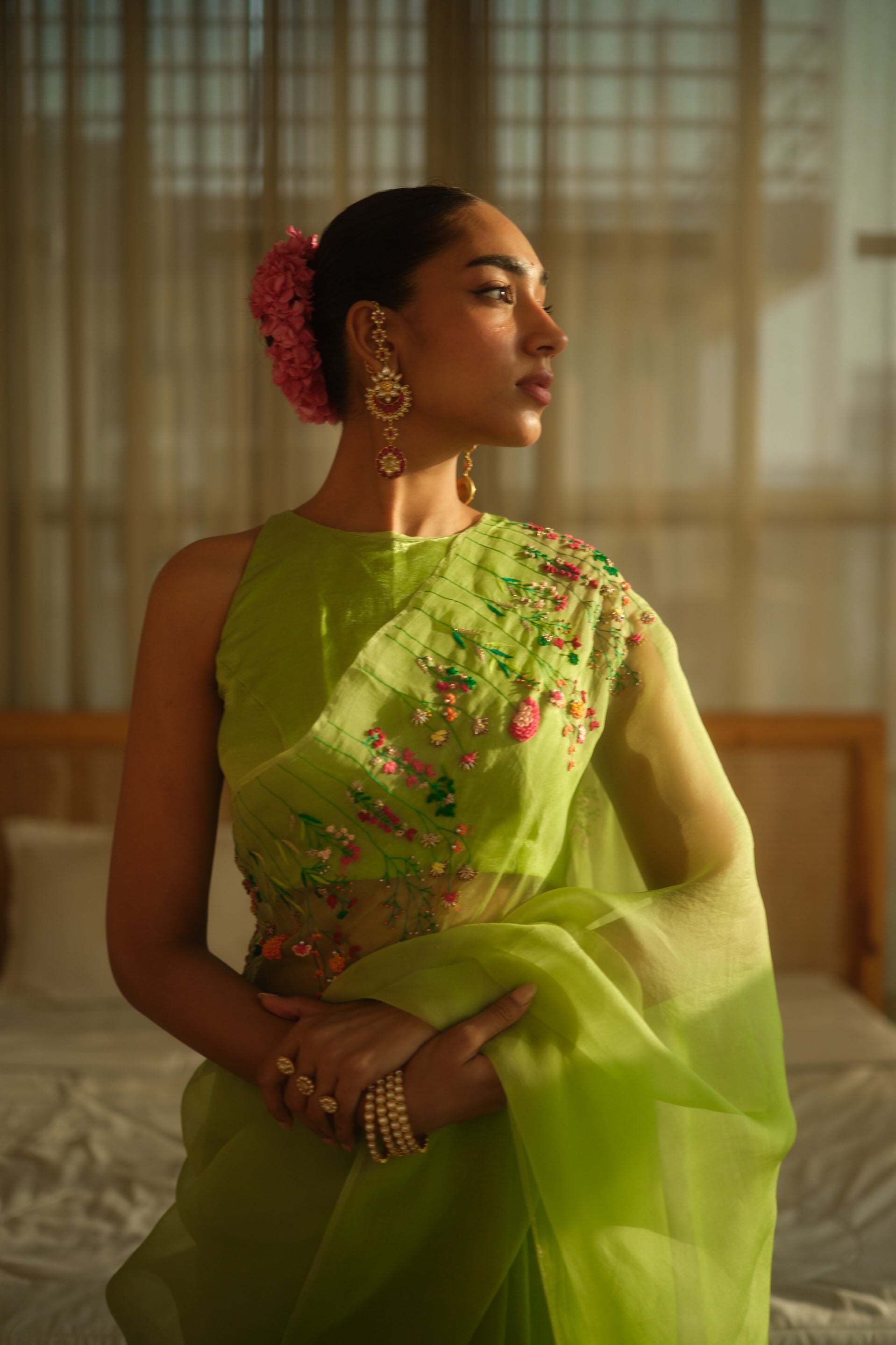 Kasturi Surbhi Silk Organza sari
