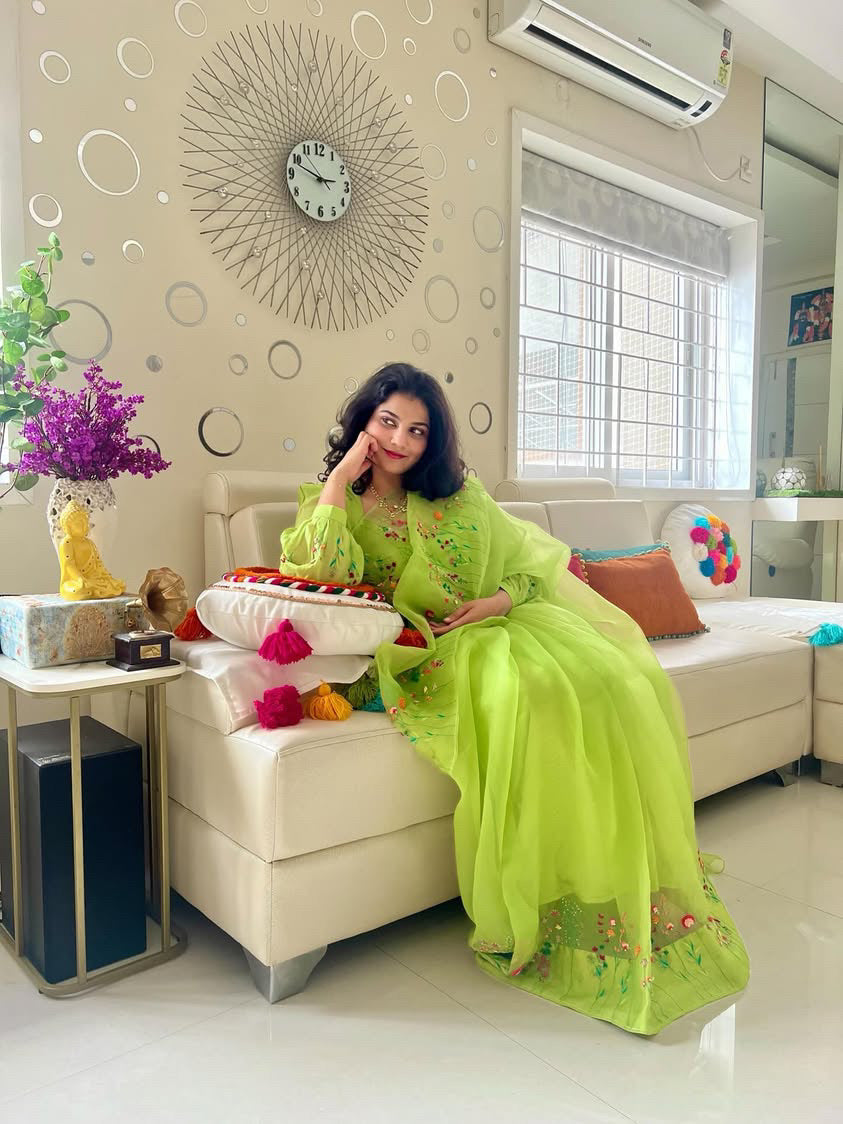 Kasturi Surbhi Silk Organza sari