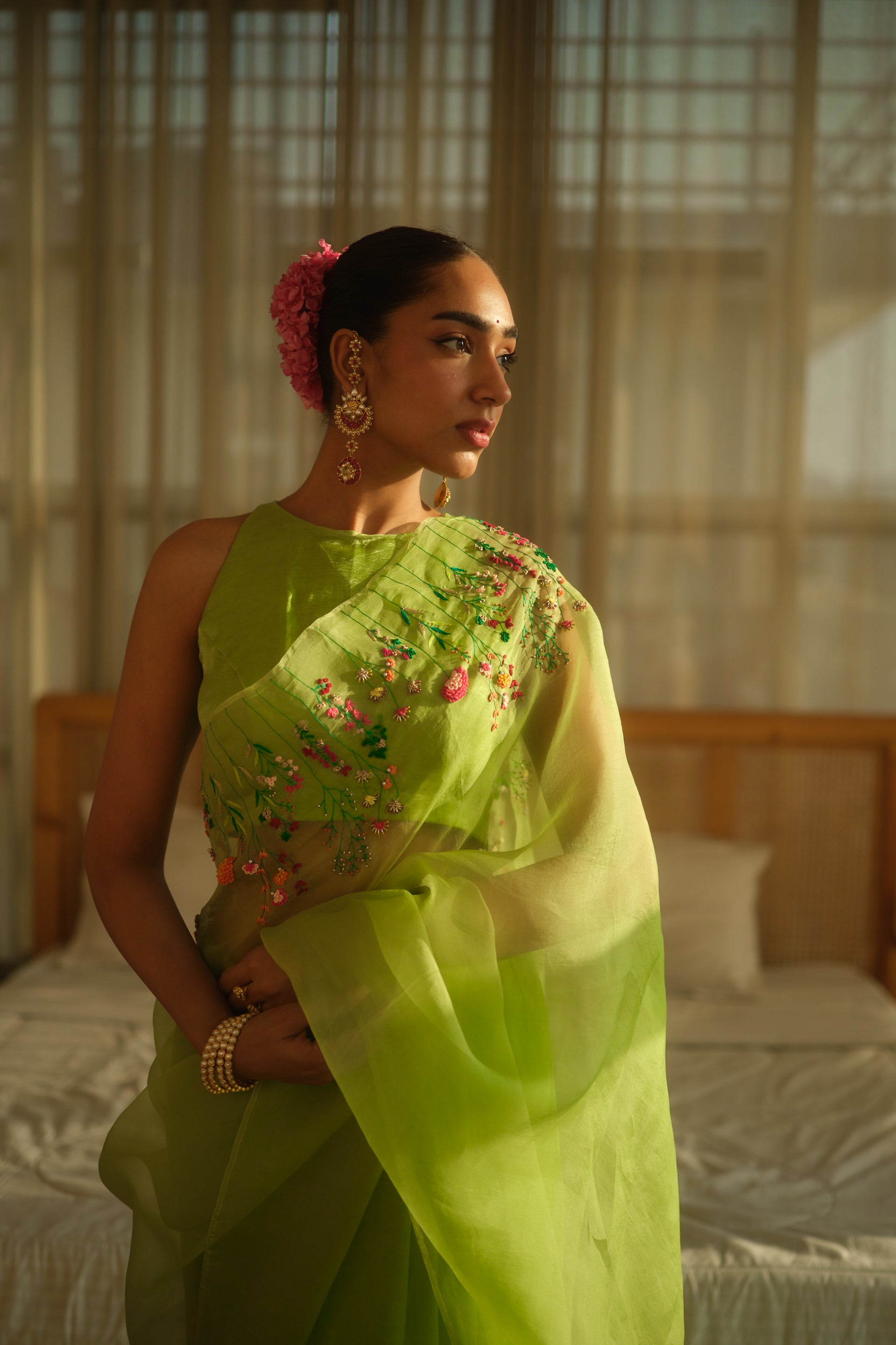 Kasturi Surbhi Silk Organza sari