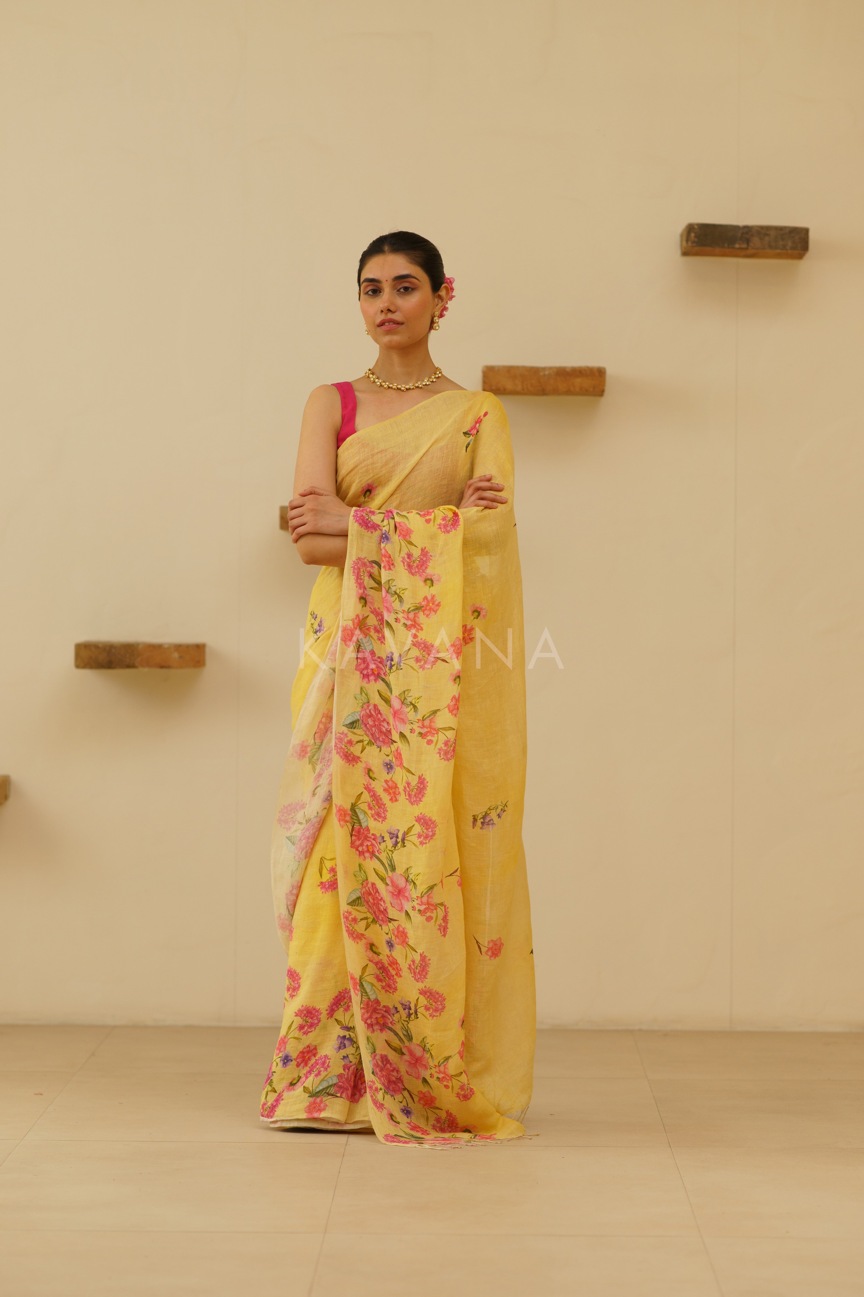 Amla Linen Sari