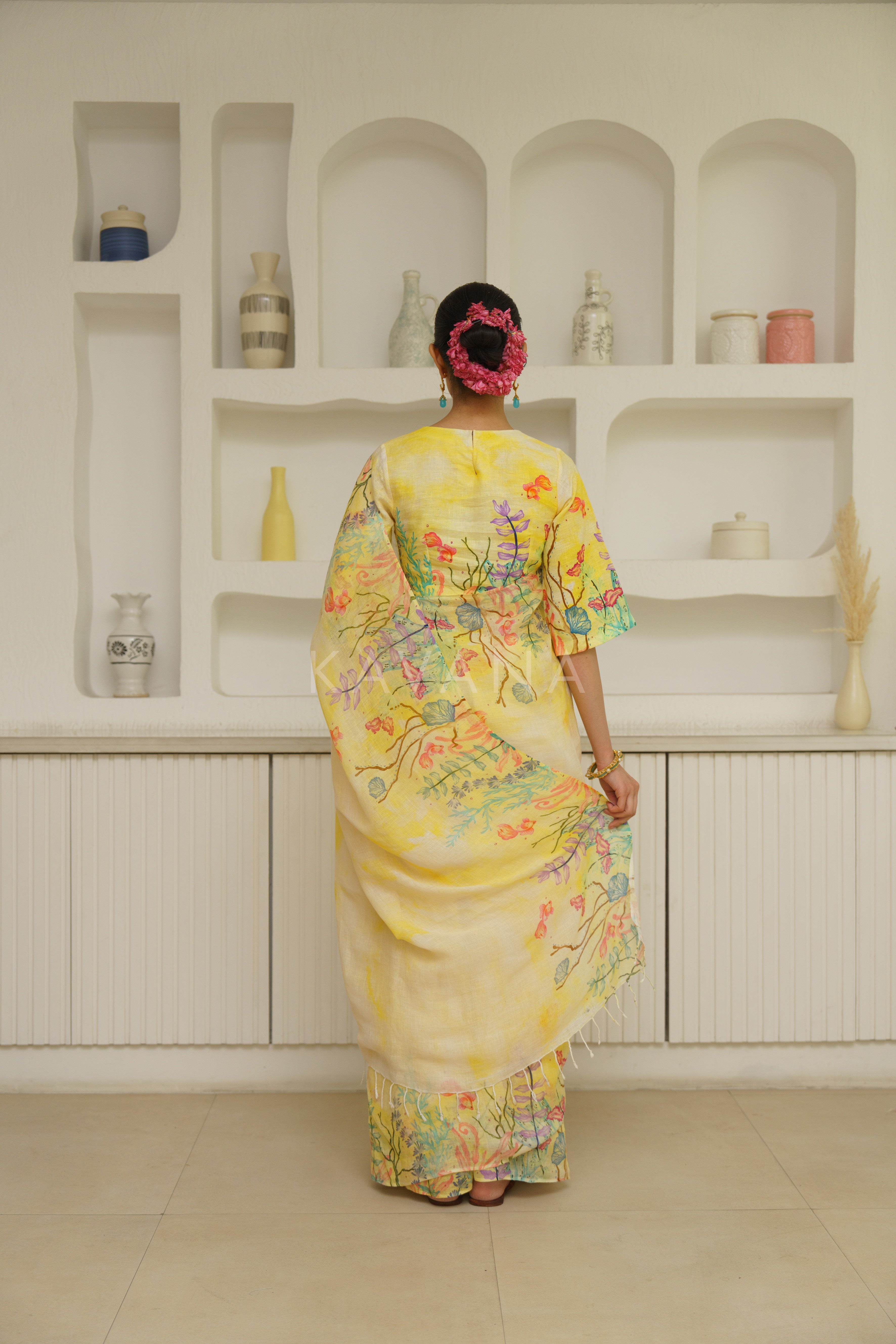 Zarf Linen Sari