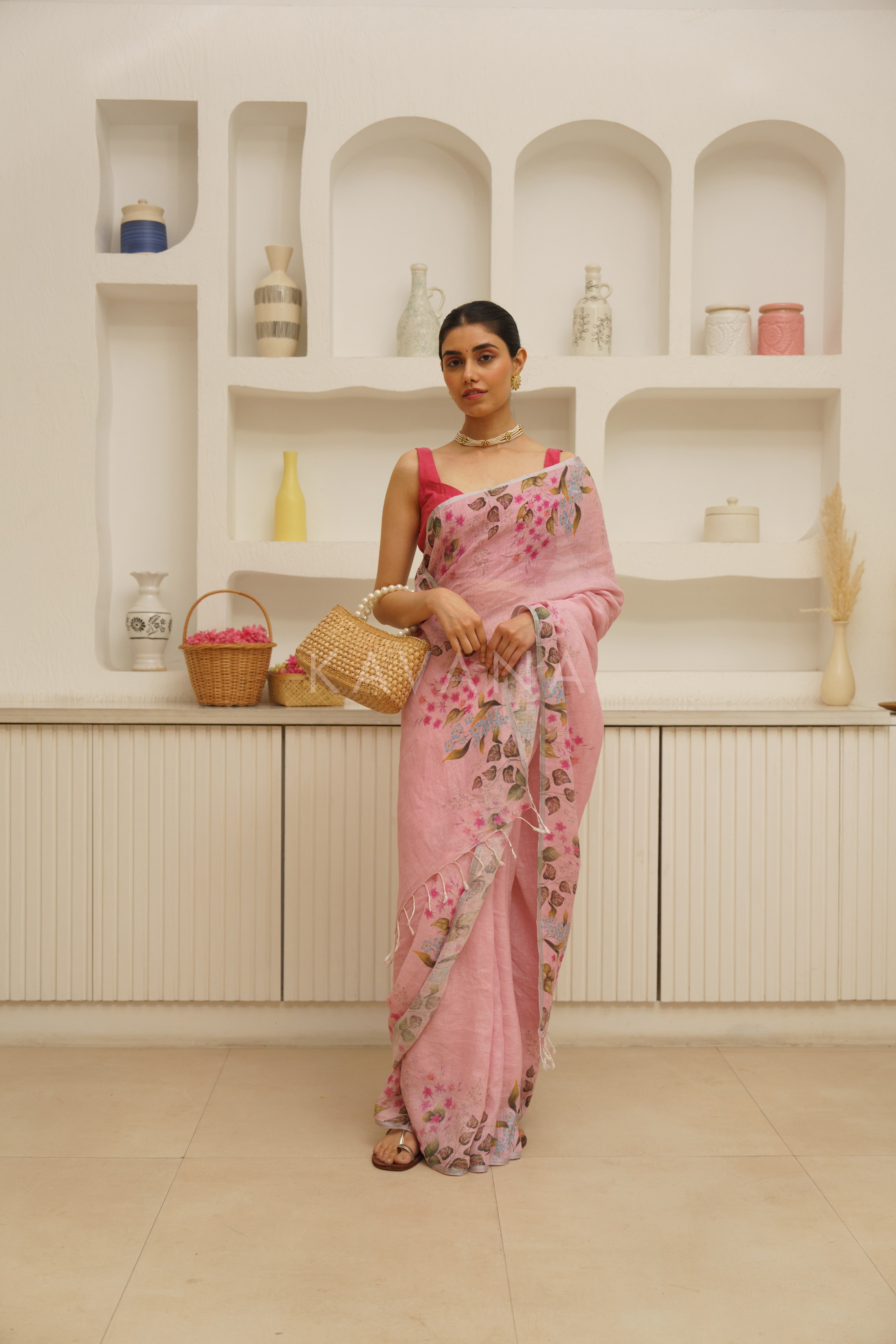 Nalini Linen Saree