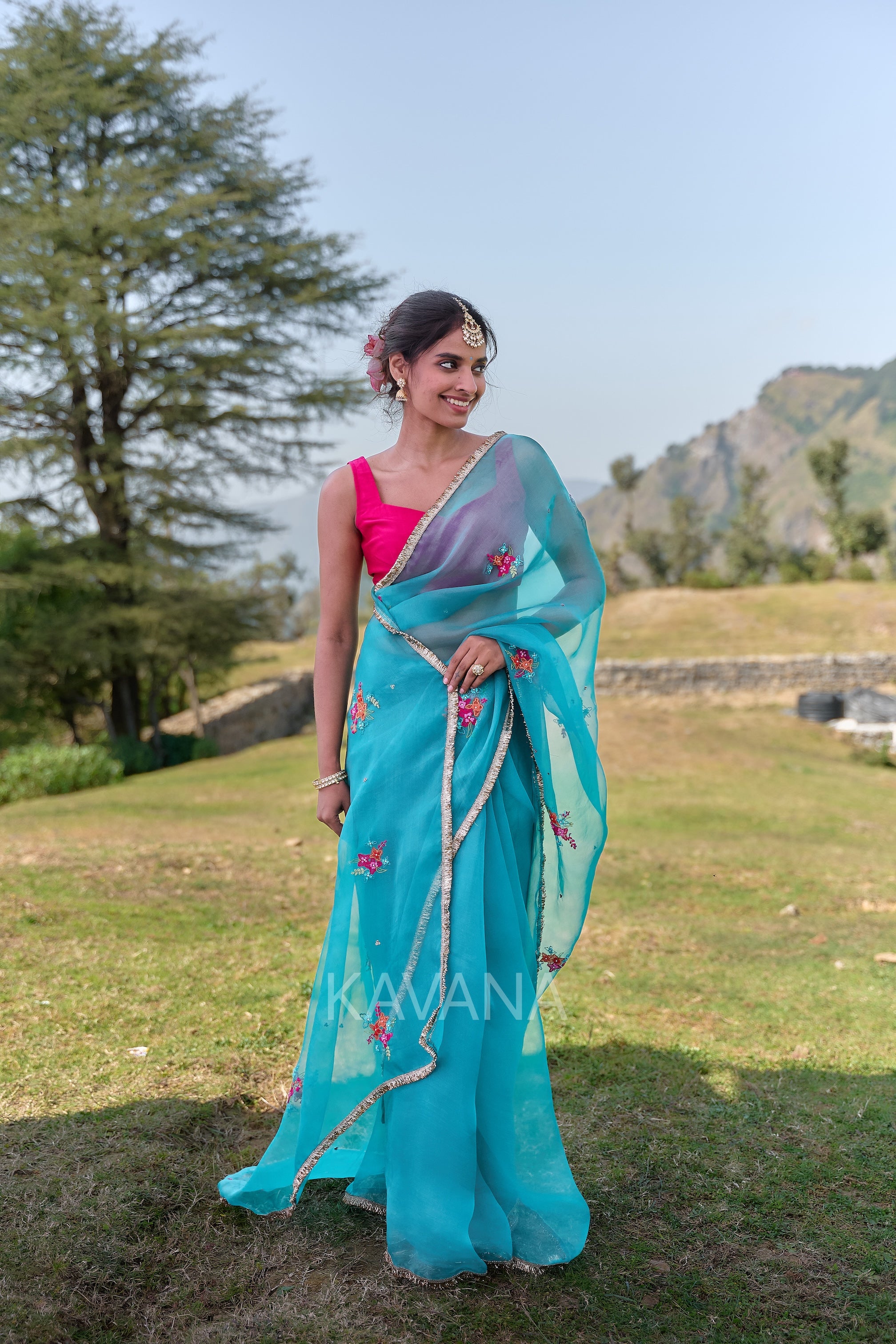 Inaha Silk Organza Sari