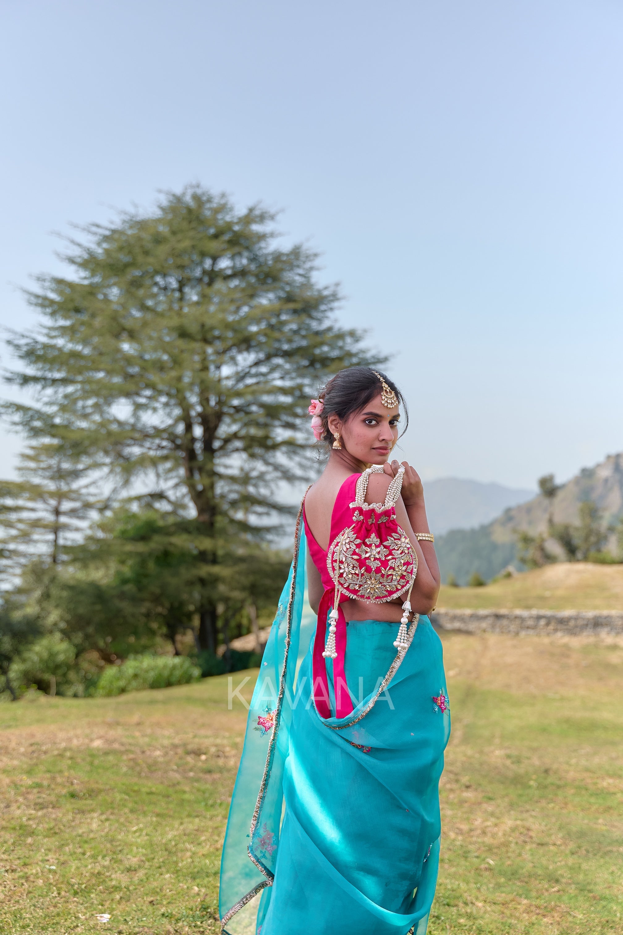 Inaha Silk Organza Sari