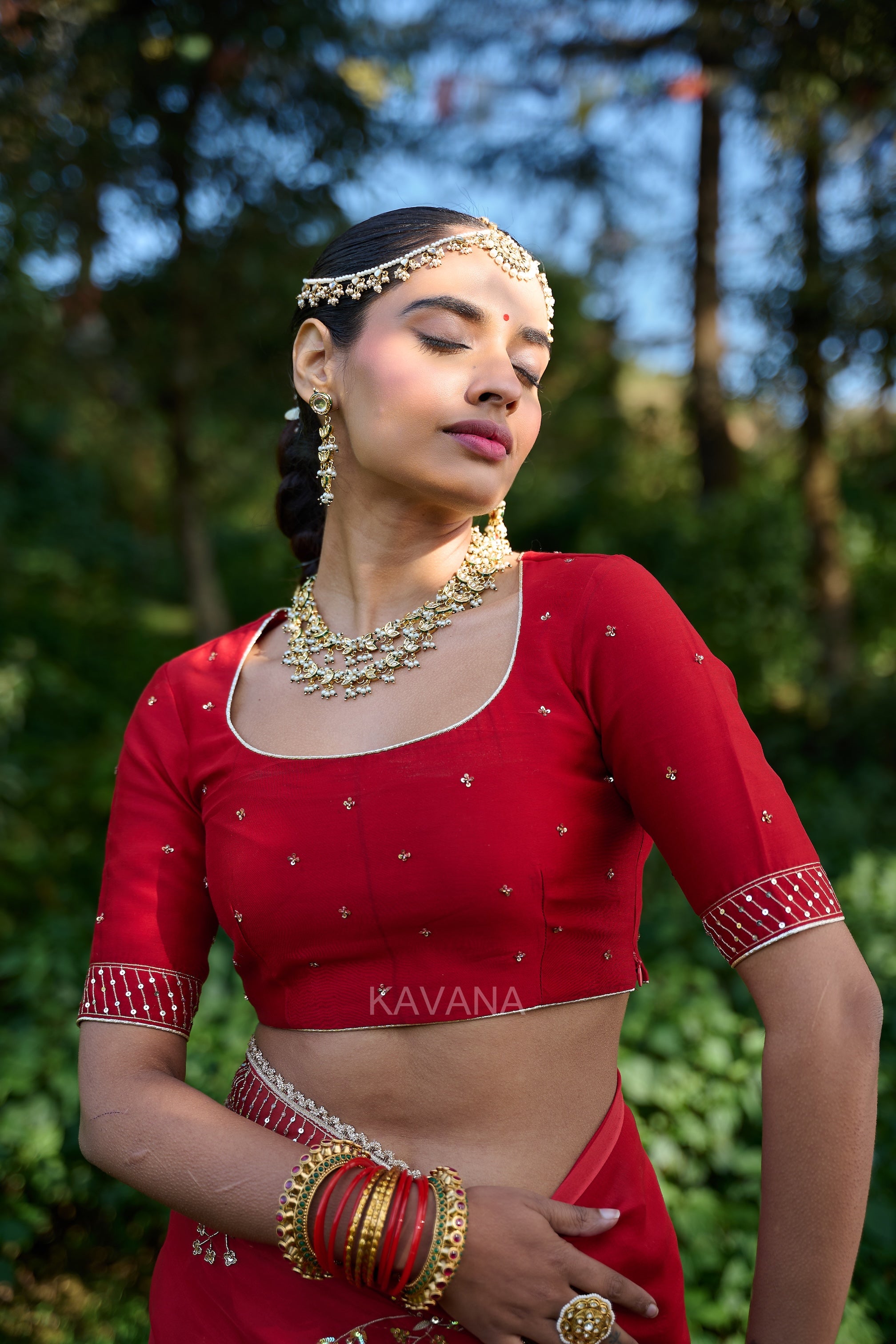 Jhirni Chanderi Blouse