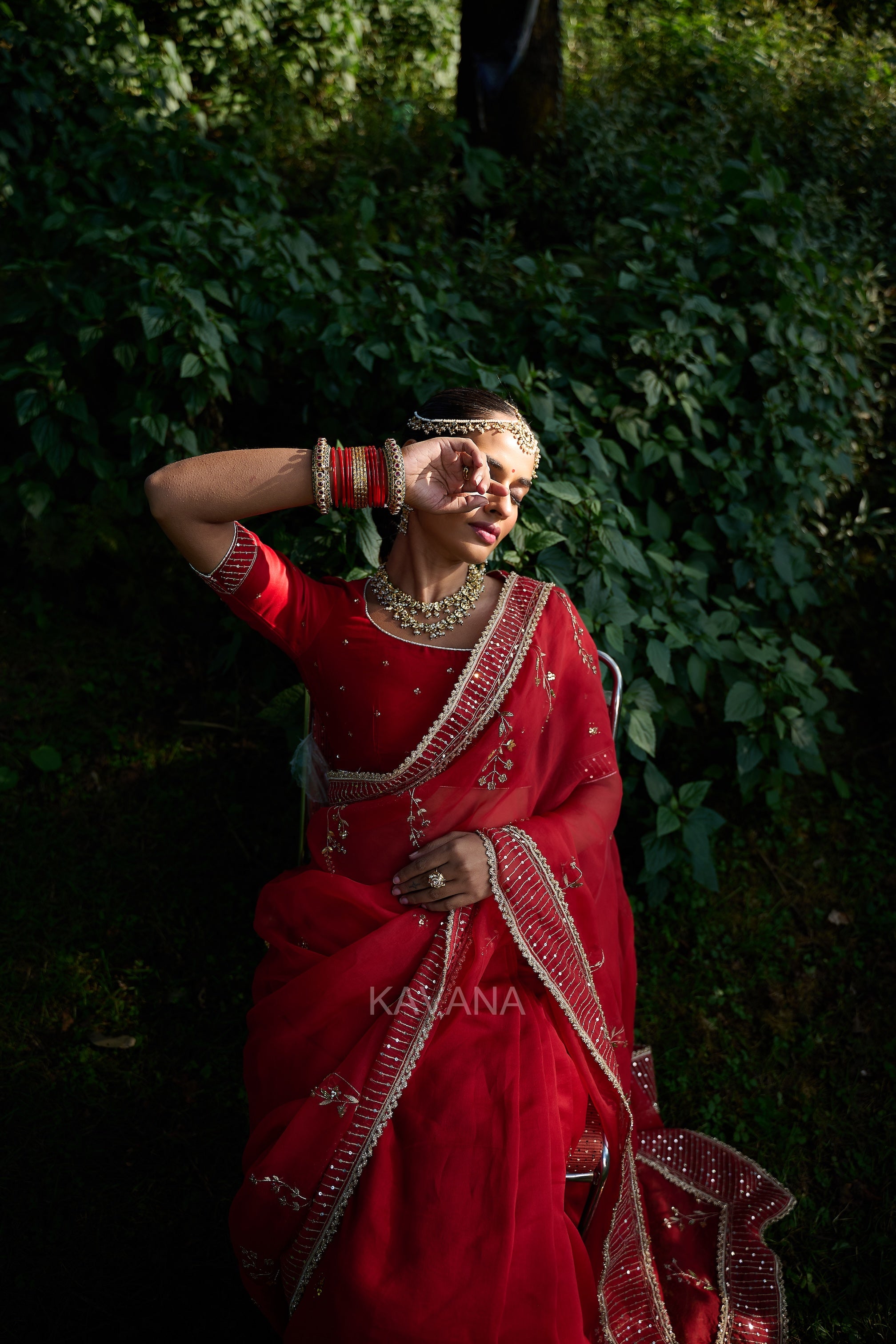 Jhirni Silk Organza Sari