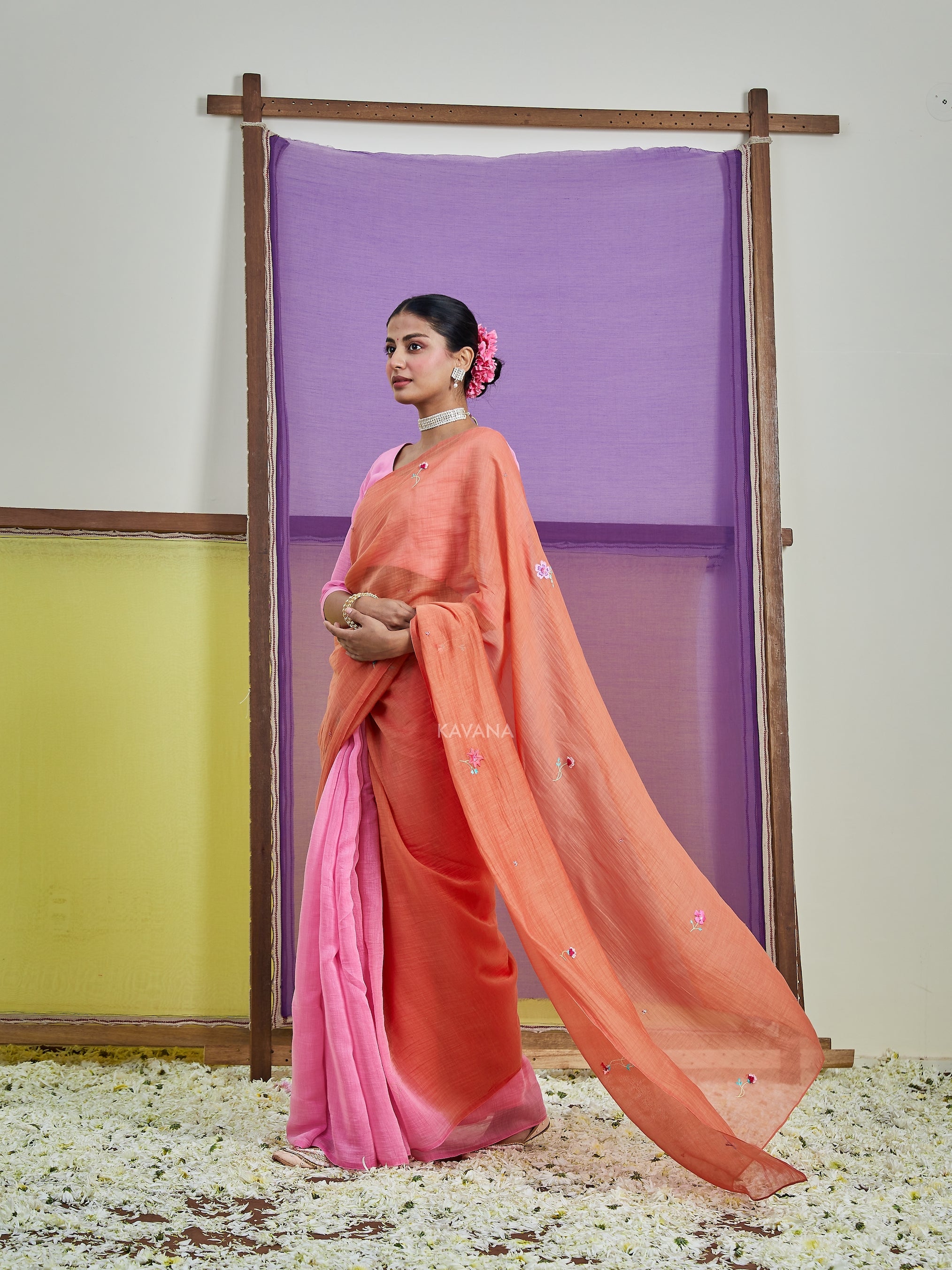 Suman Chanderi Sari