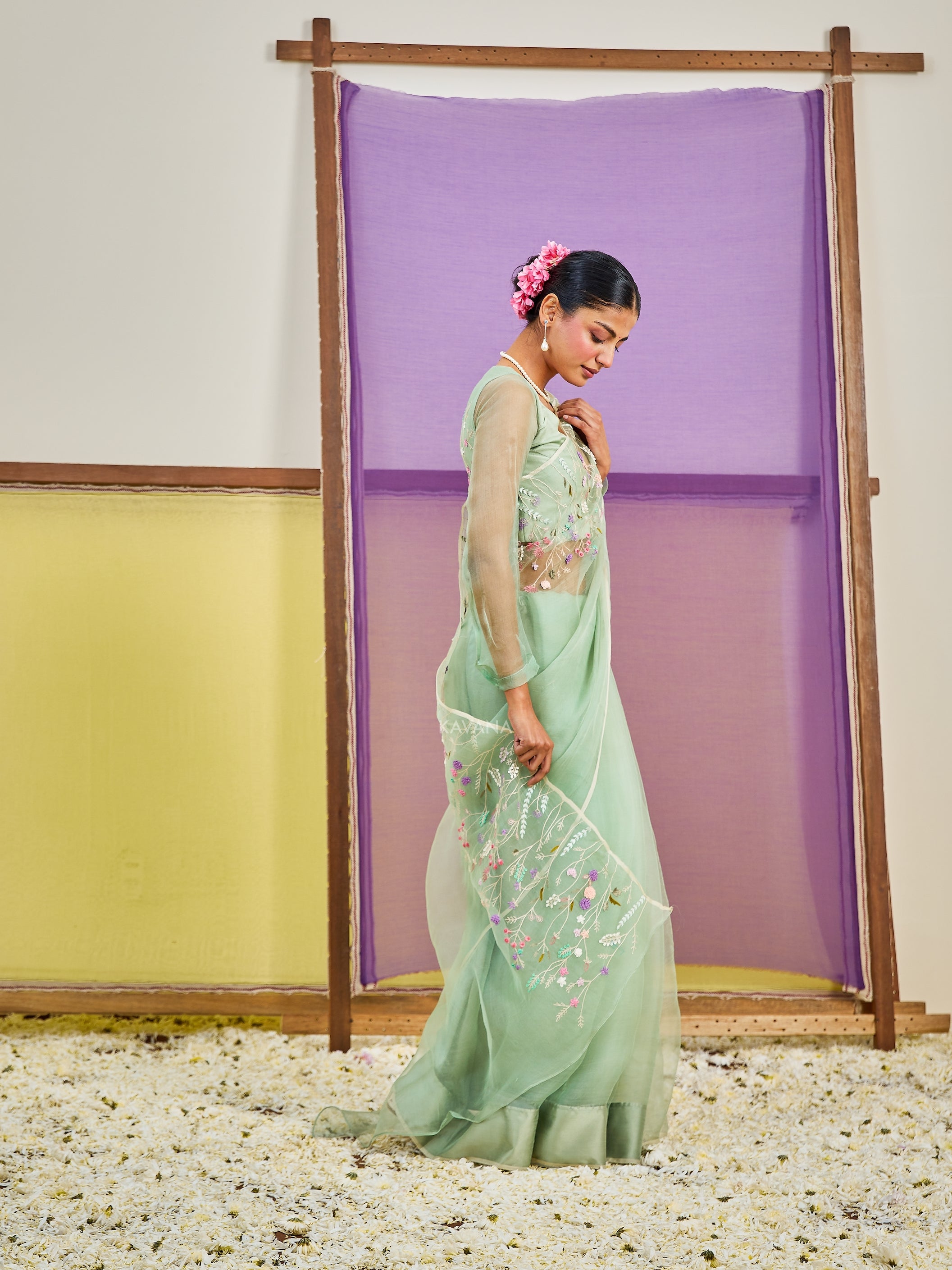 Shaleen Silk Organza Sari