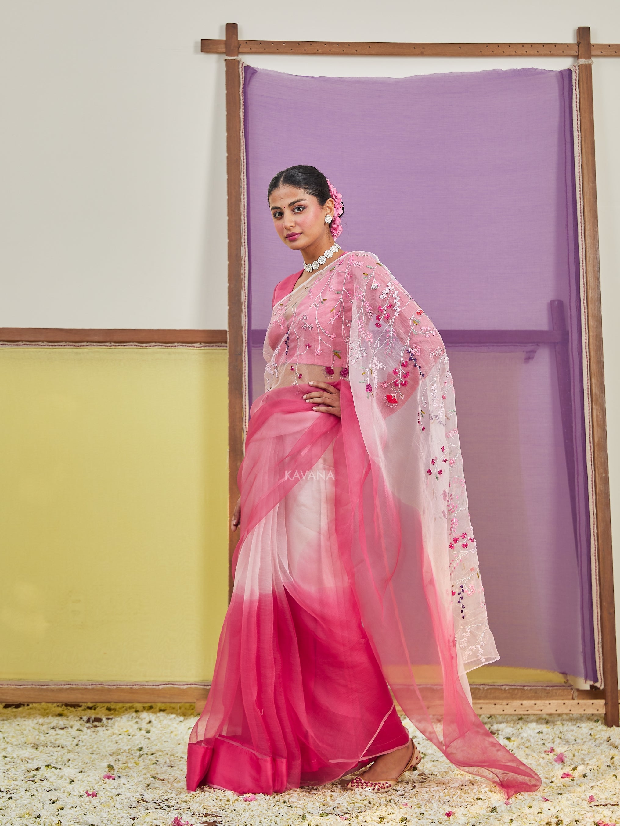 Bagicha Silk Organza Sari