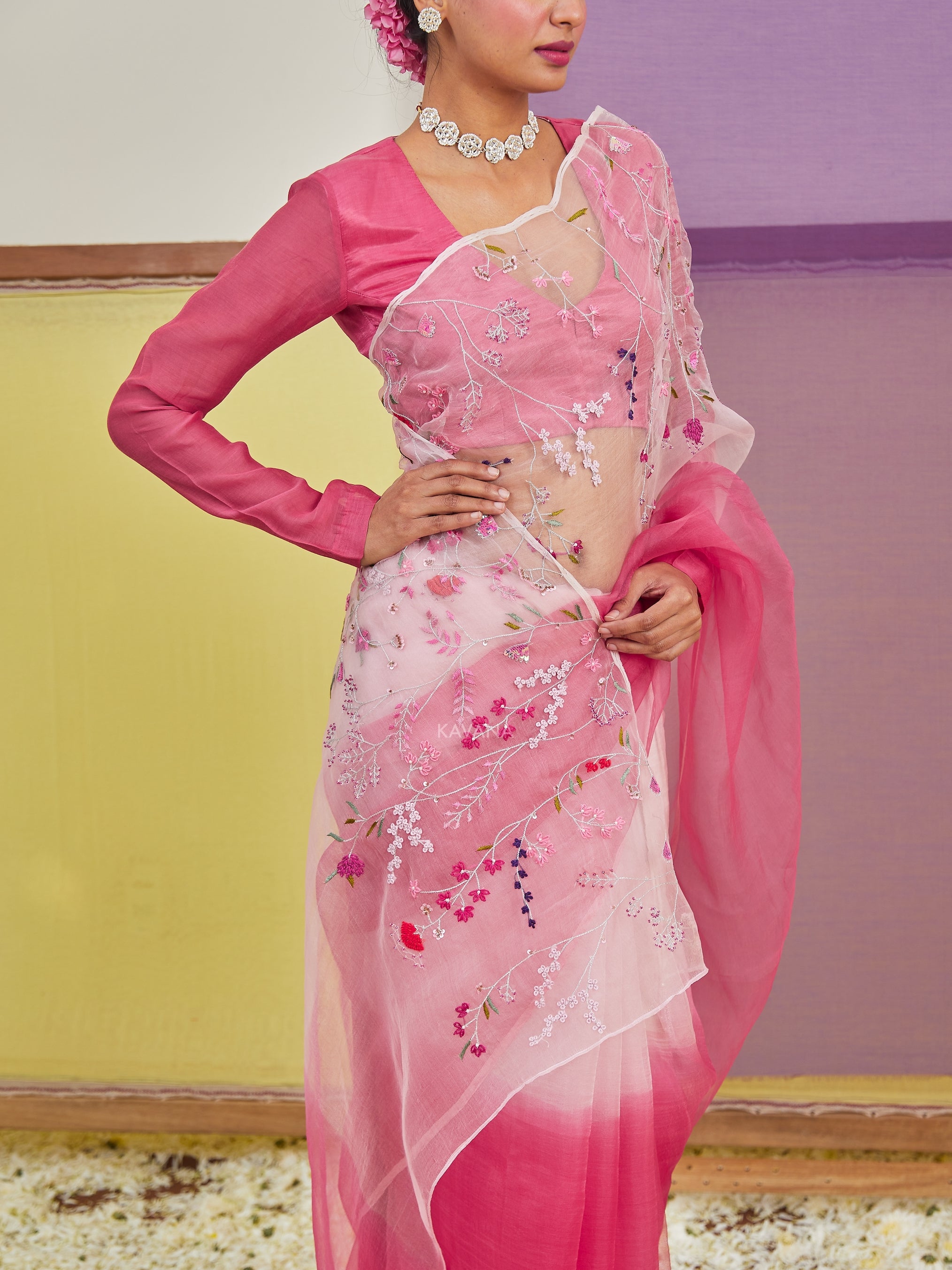 Bagicha Silk Organza Sari