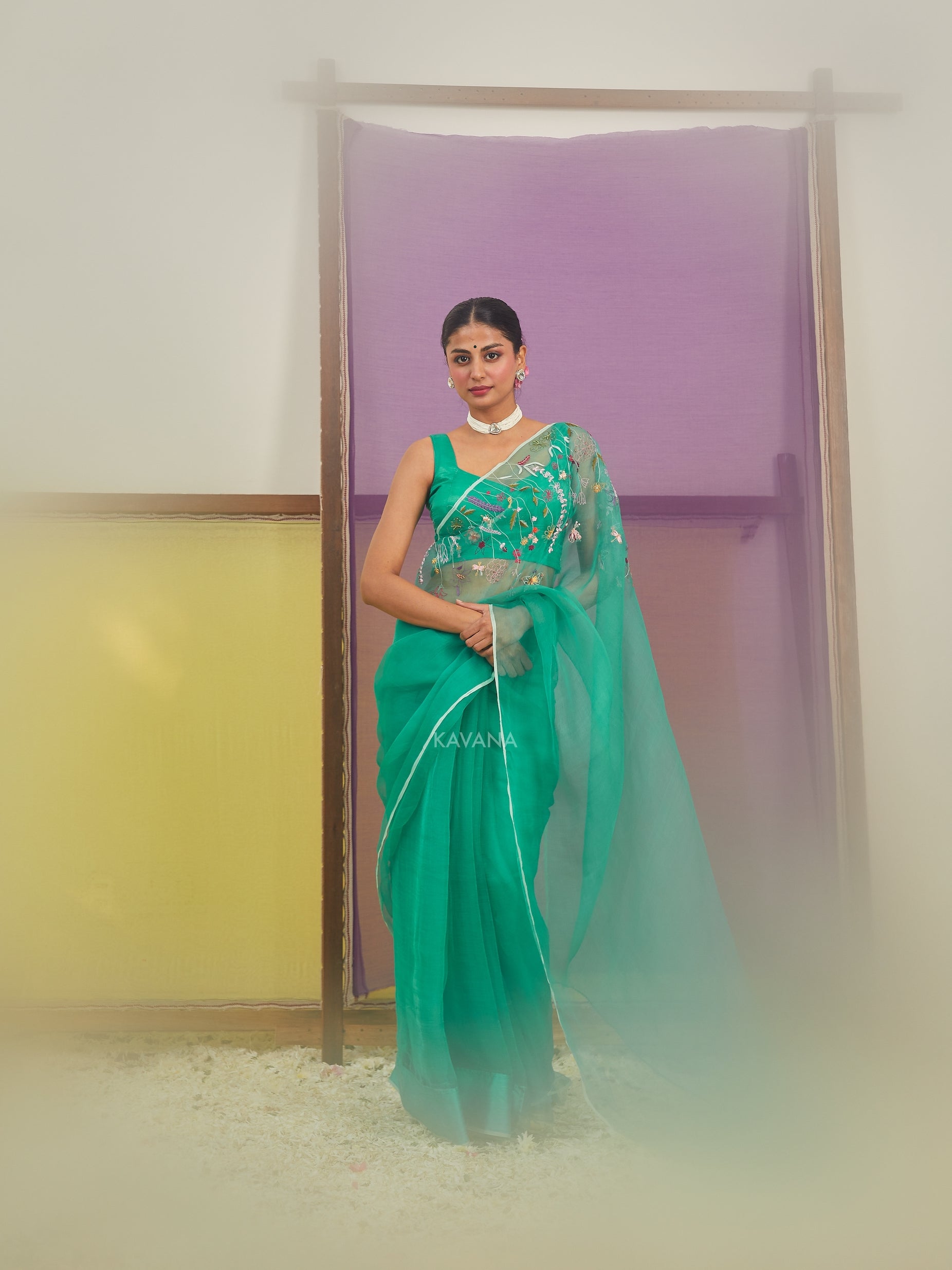 Harit Silk Organza Sari