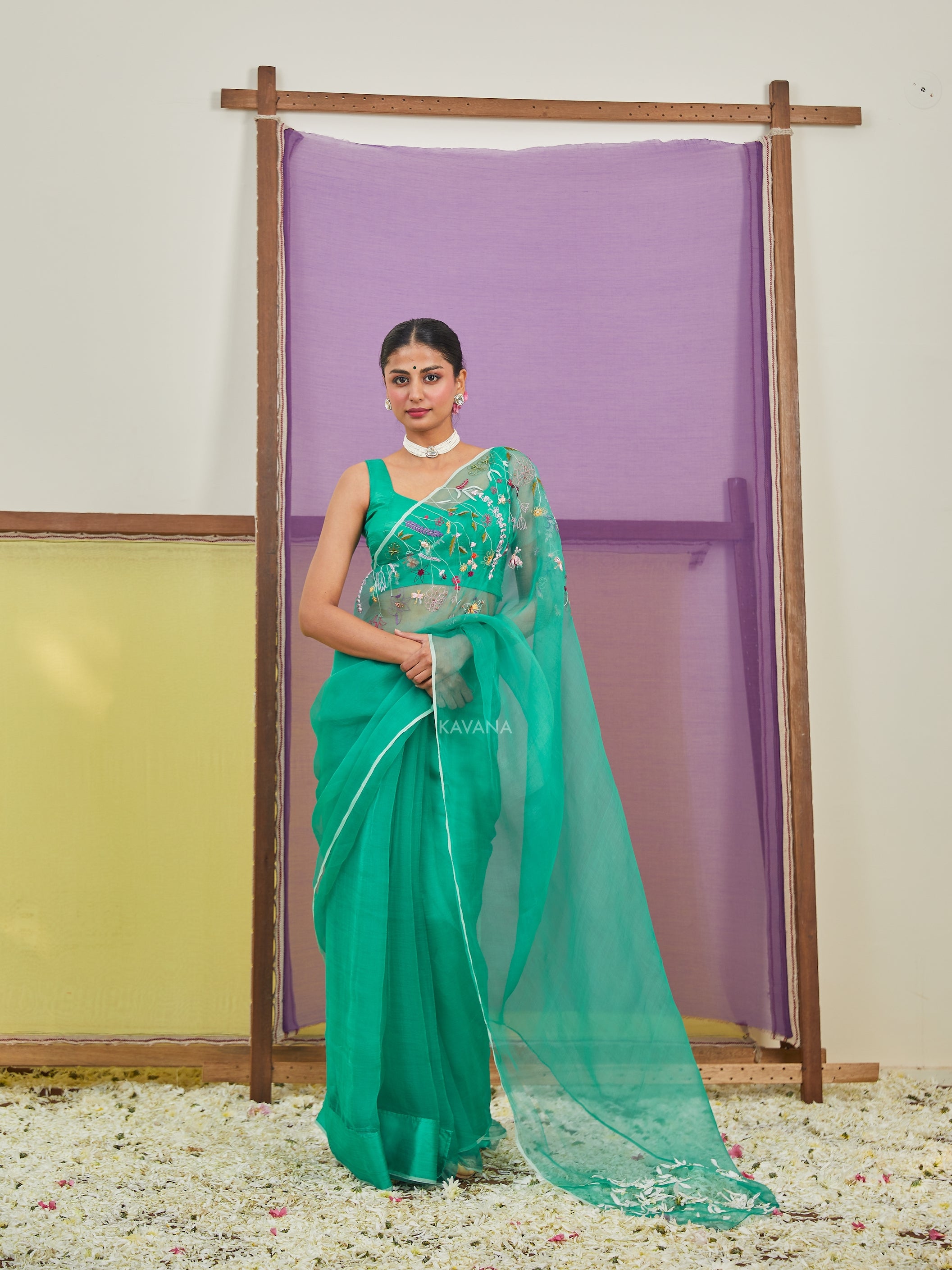 Harit Silk Organza Sari