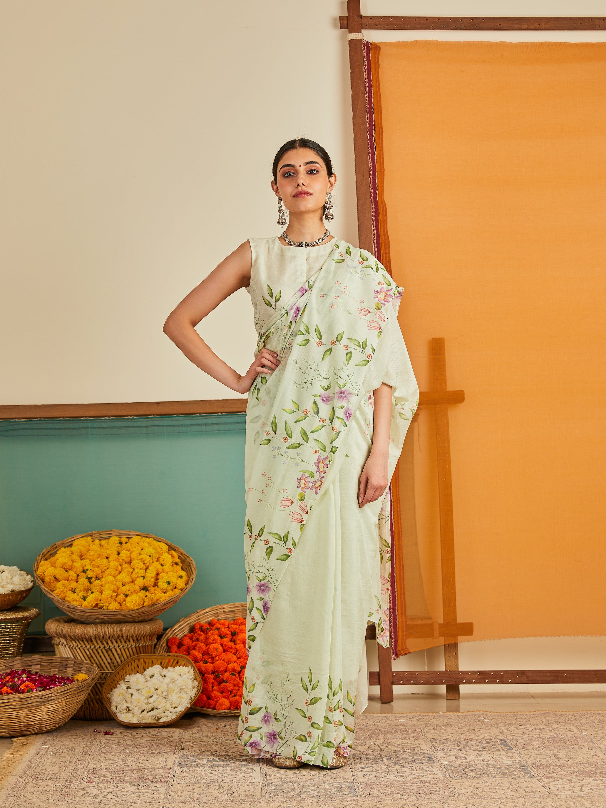 Areej Chanderi Sari