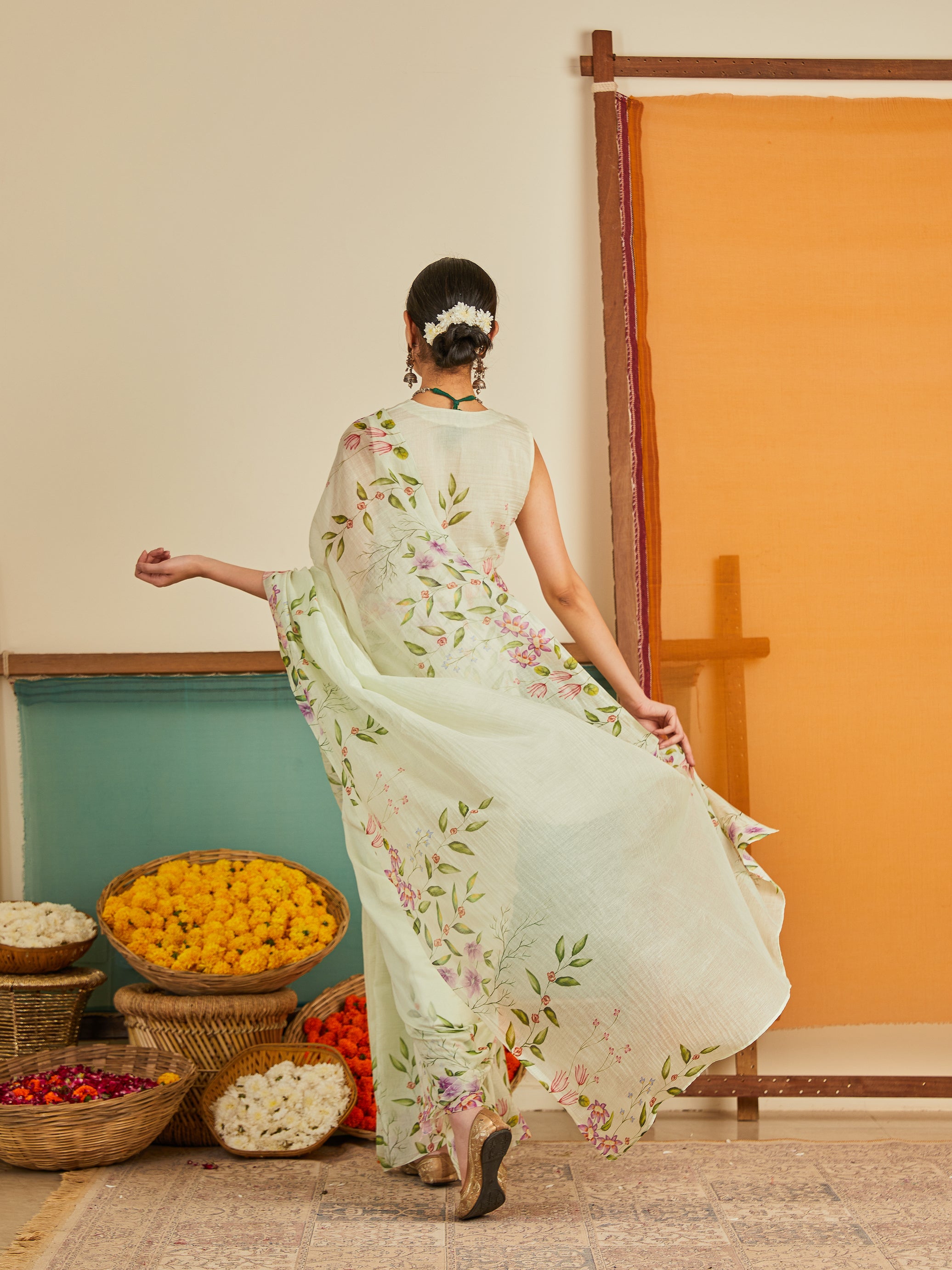 Areej Chanderi Sari