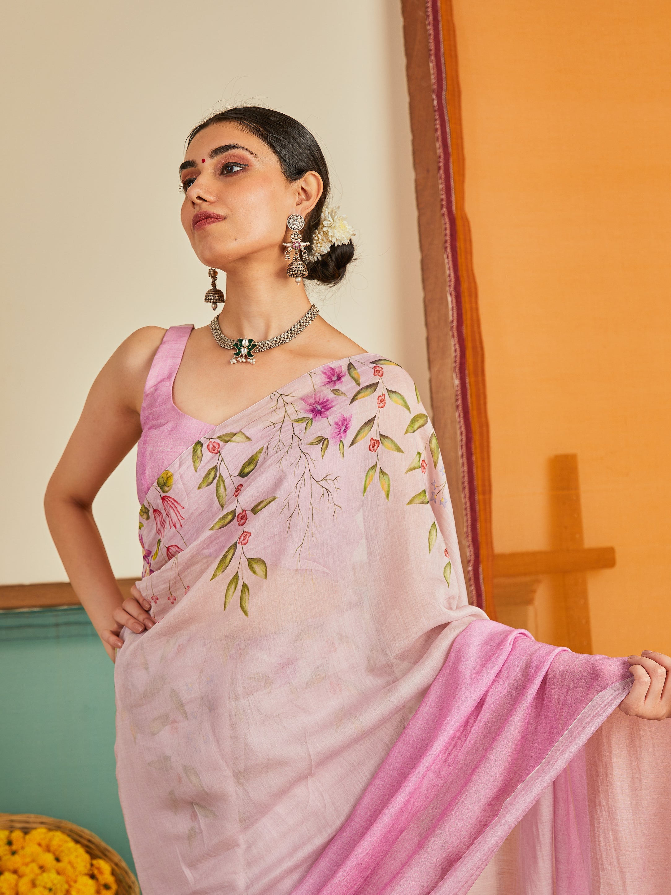Falguni Chanderi Sari