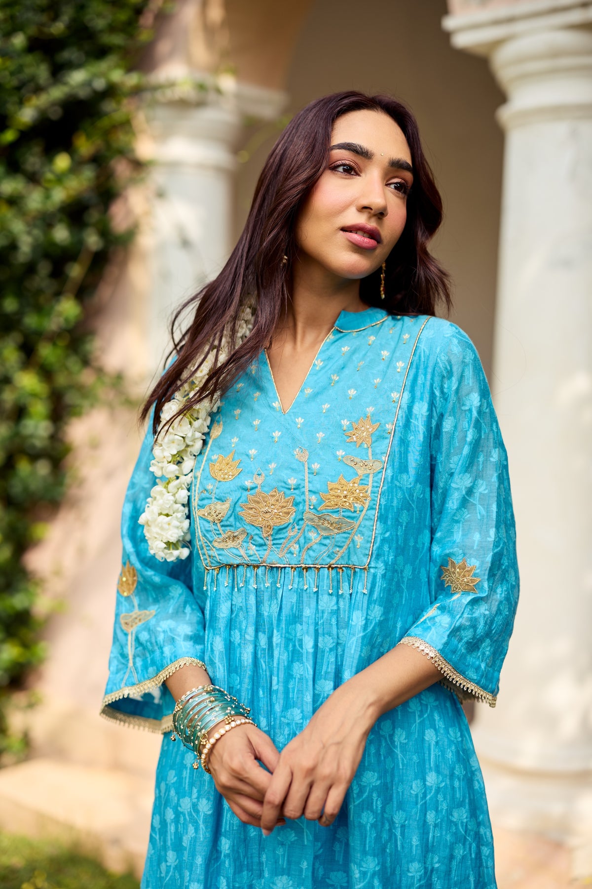 Khazaami Chanderi Kurta Set