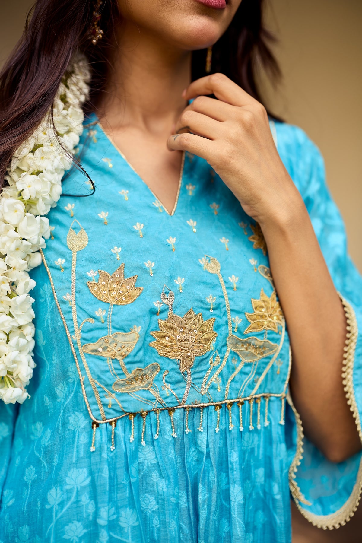 Khazaami Chanderi Kurta Set