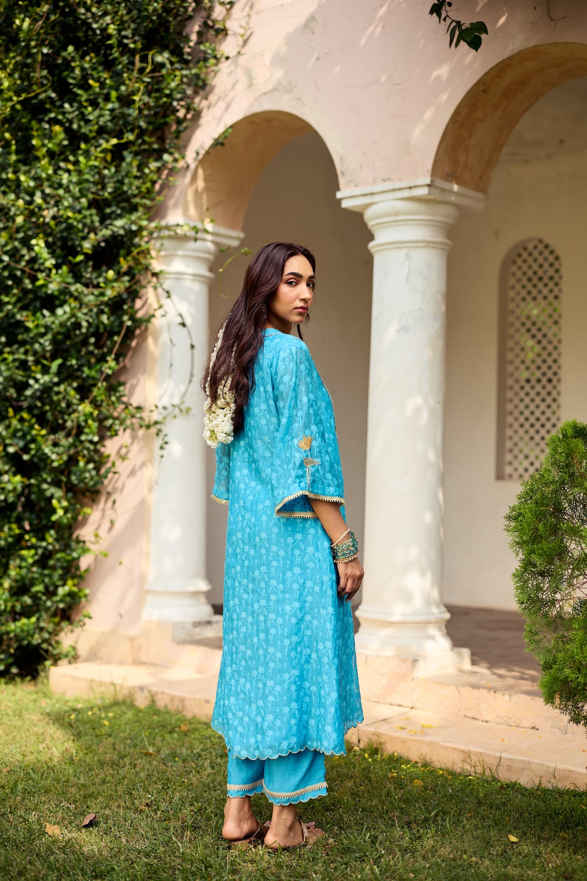 Khazaami Chanderi Kurta Set
