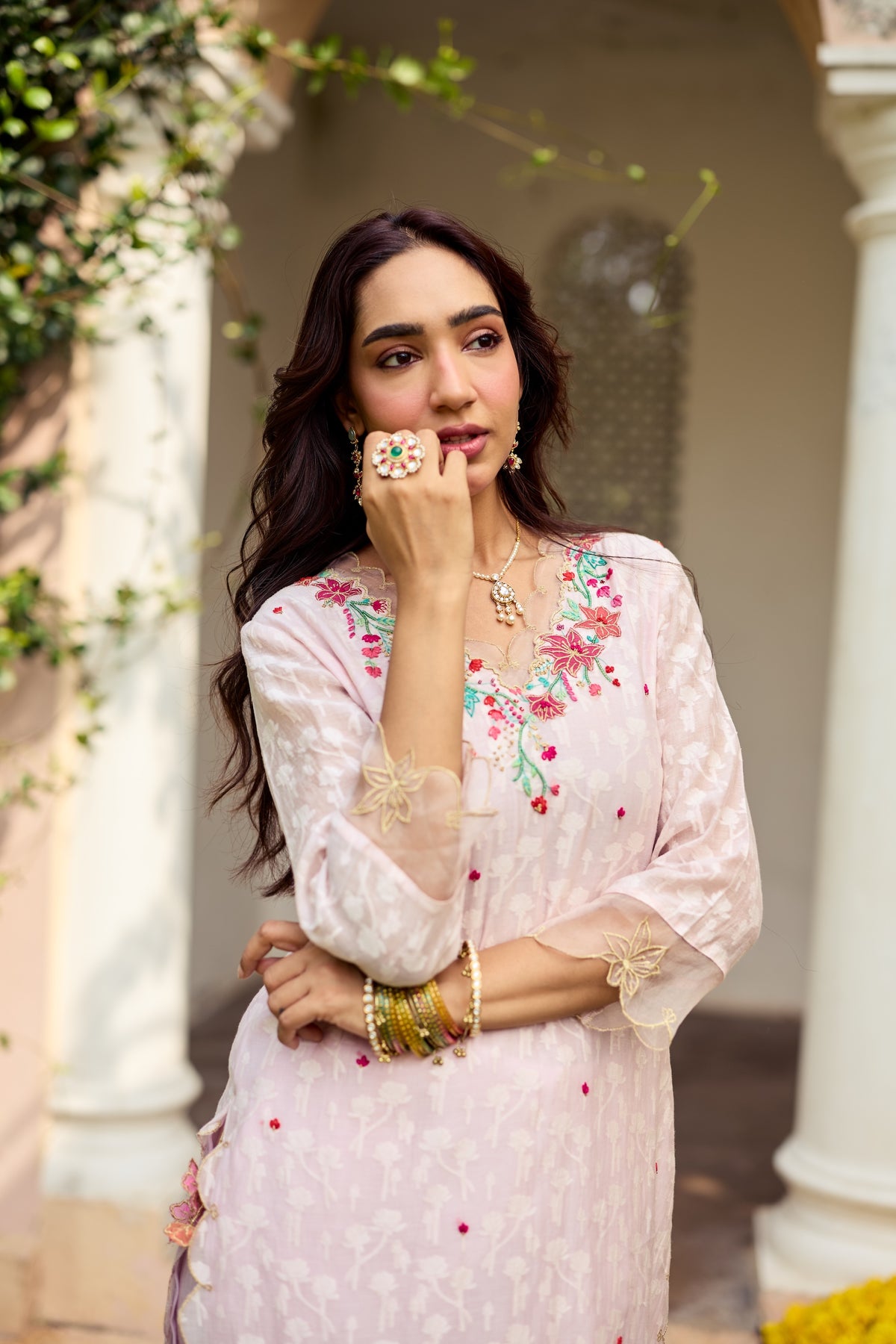 Hoorain Chanderi Kurta Set