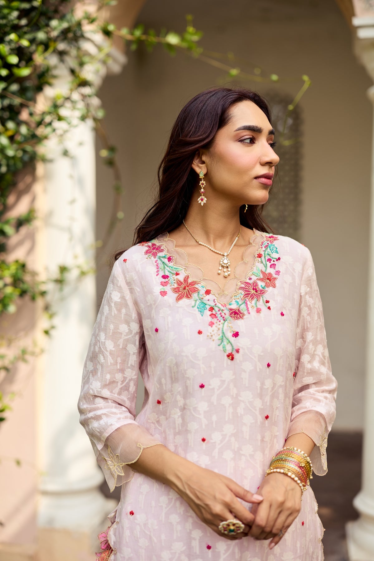 Hoorain Chanderi Kurta Set