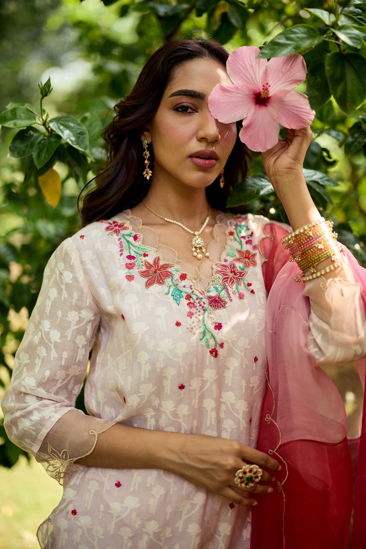 Hoorain Chanderi Kurta Set