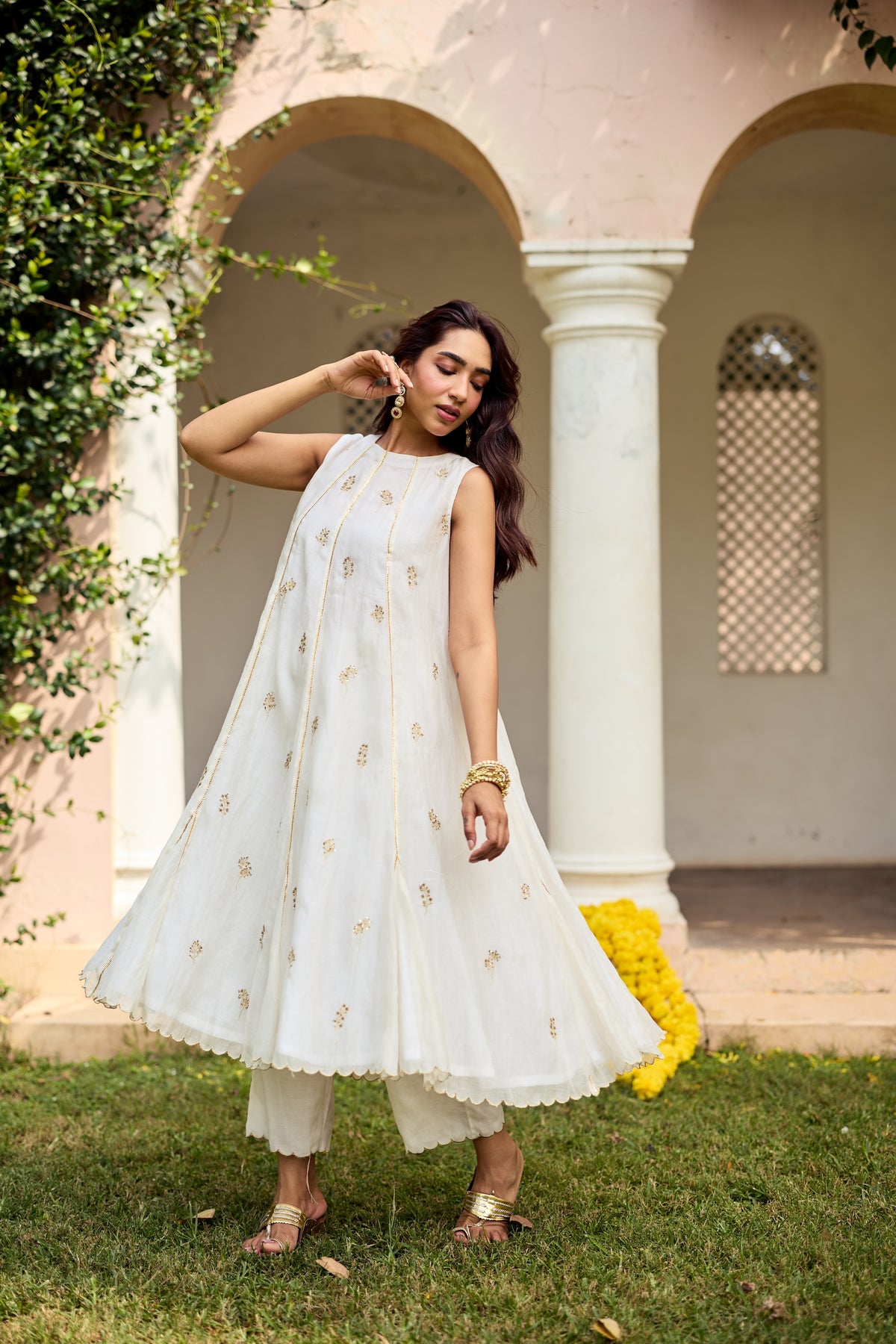 Shamaa Chanderi Kurta Set