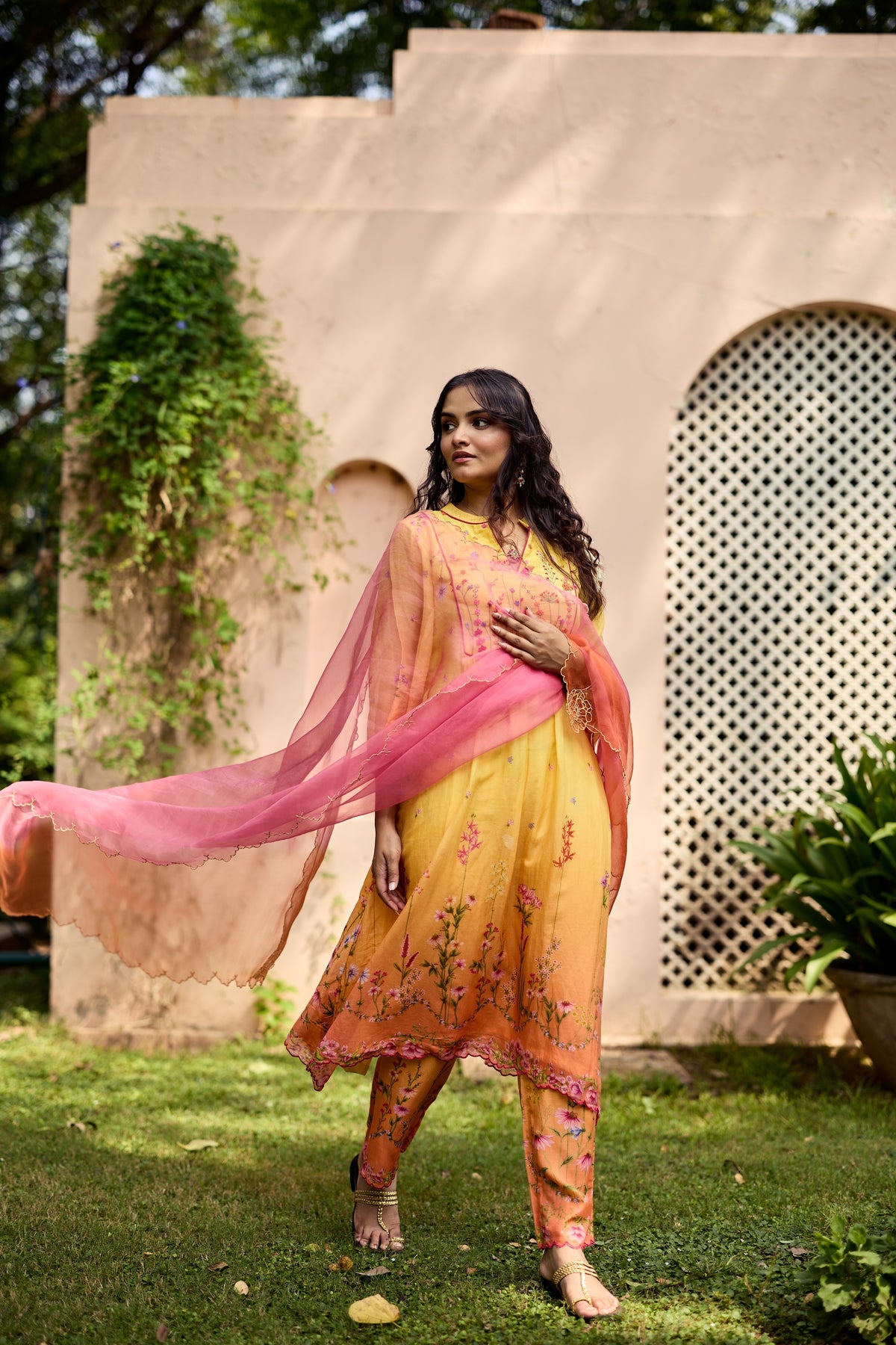 Zarin Chanderi Kurta Set