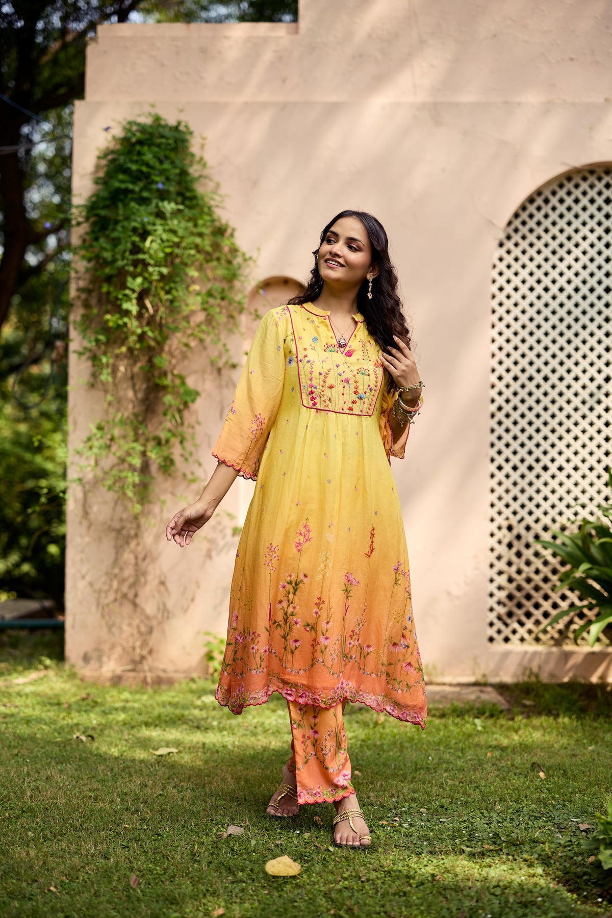 Zarin Chanderi Kurta Set