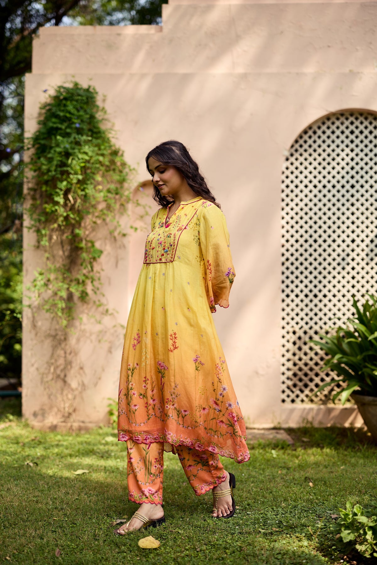 Zarin Chanderi Kurta Set