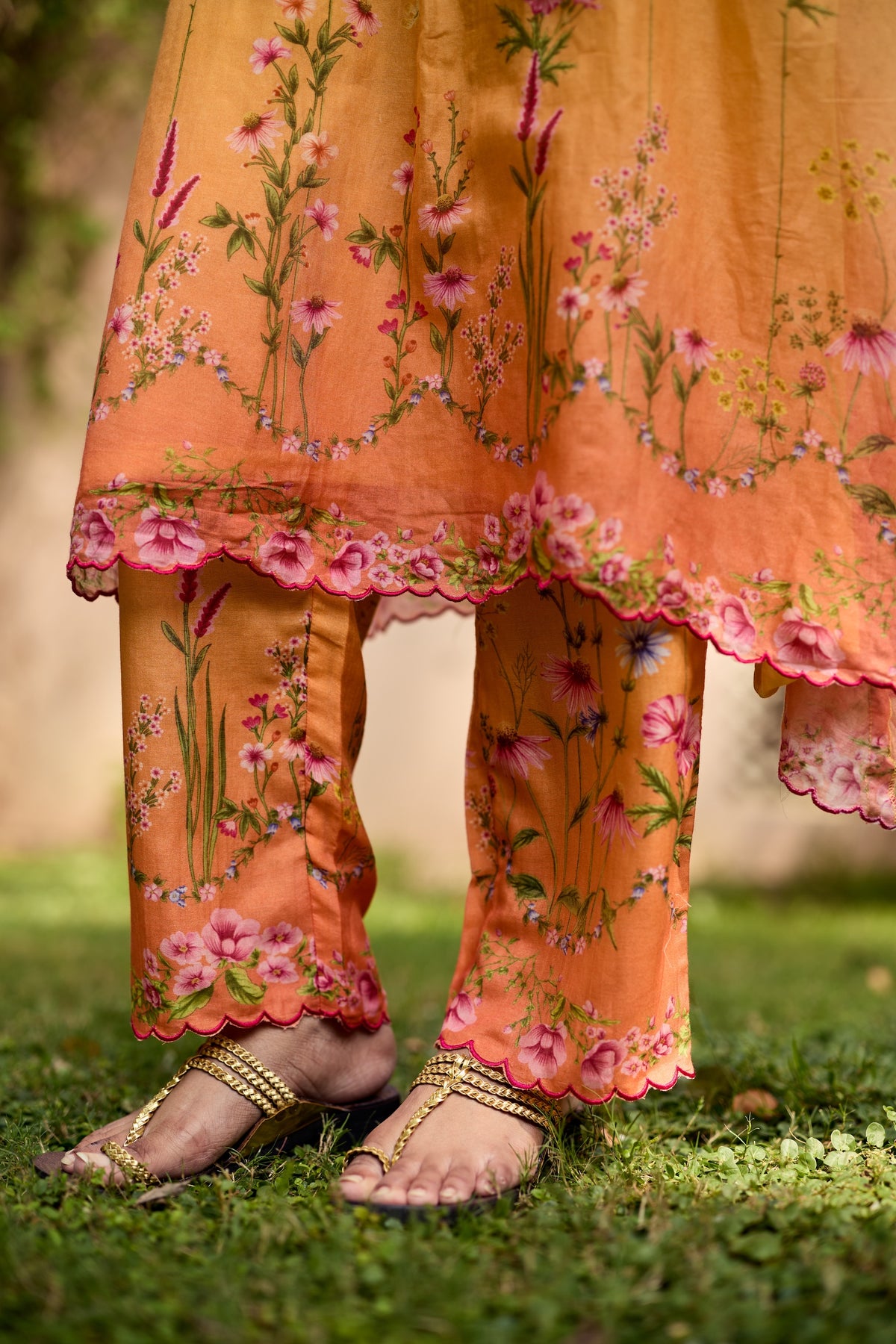 Zarin Chanderi Kurta Set