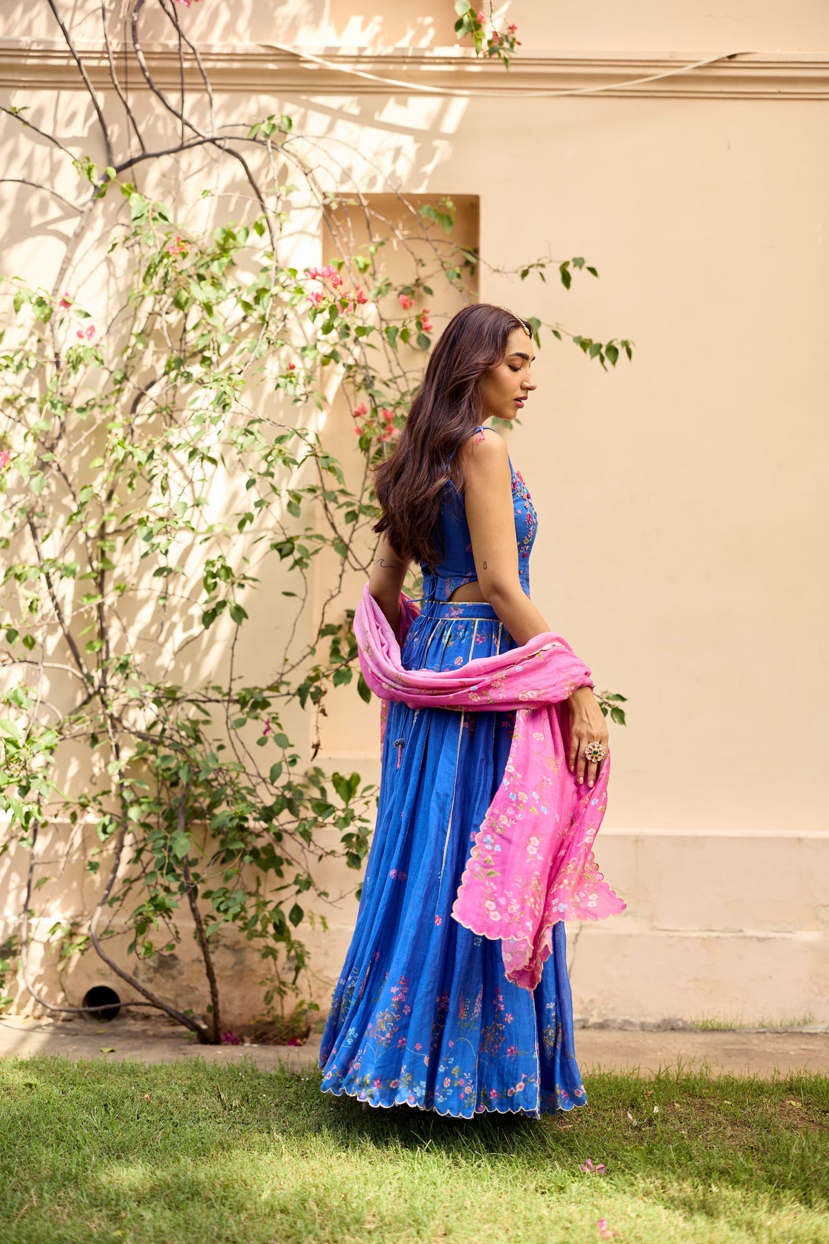 Neesa Chanderi Lehenga Set