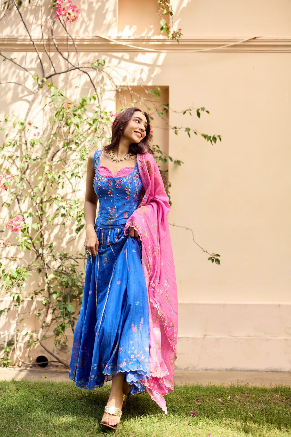 Neesa Chanderi Lehenga Set