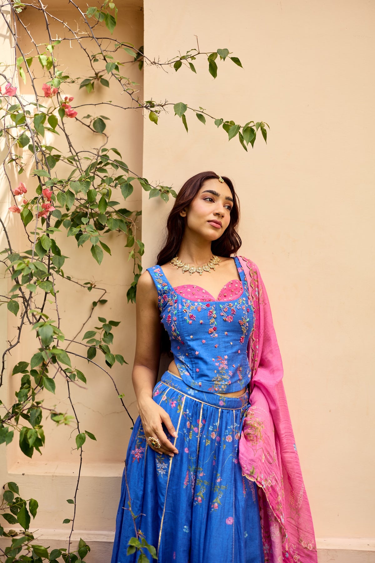 Neesa Chanderi Lehenga Set