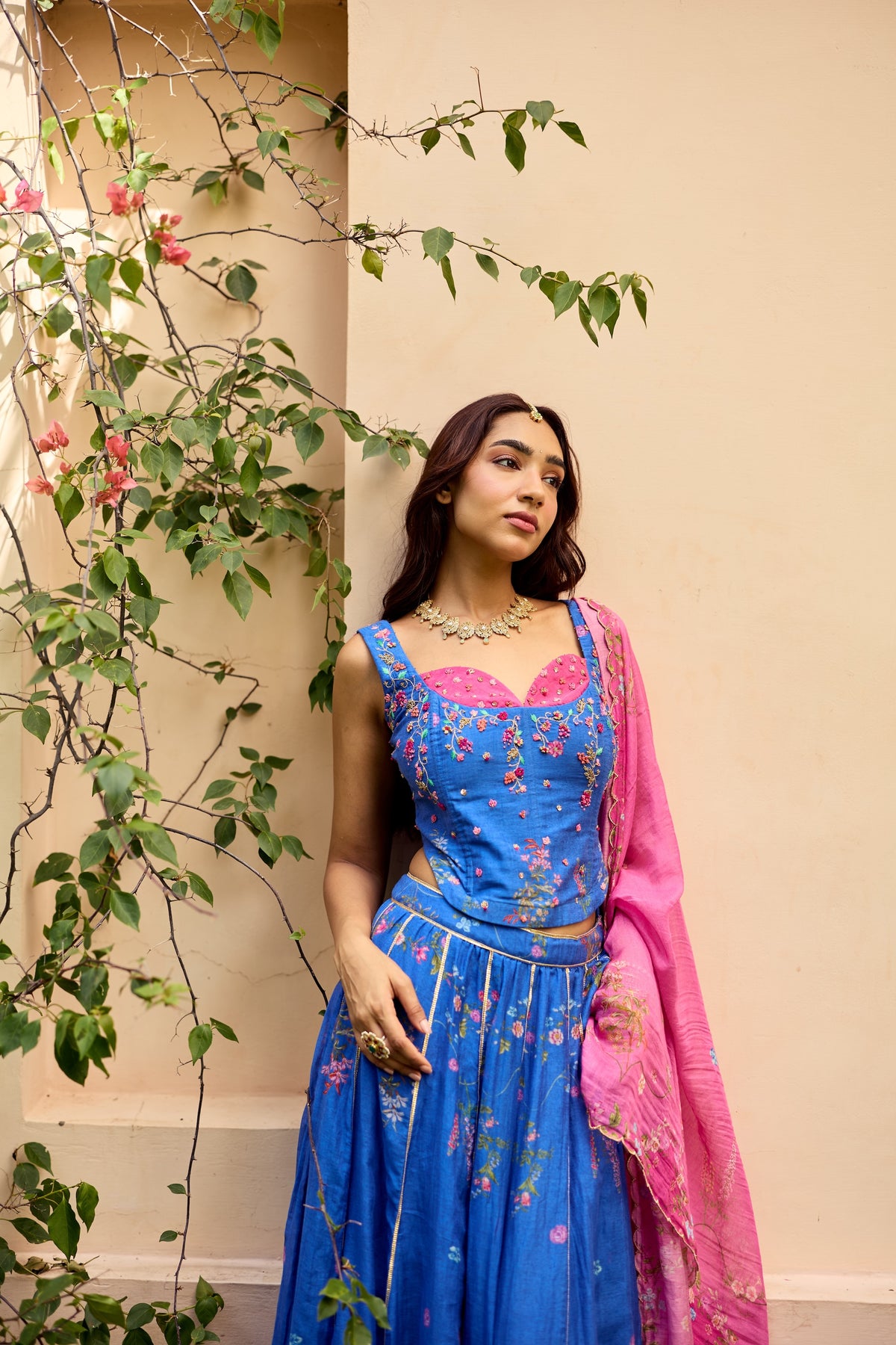 Neesa Chanderi Lehenga Set