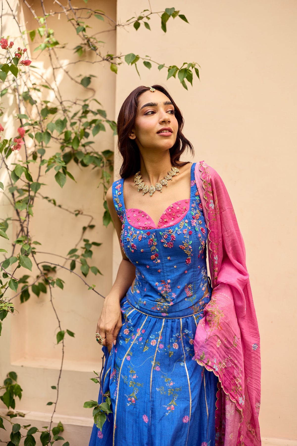 Neesa Chanderi Lehenga Set