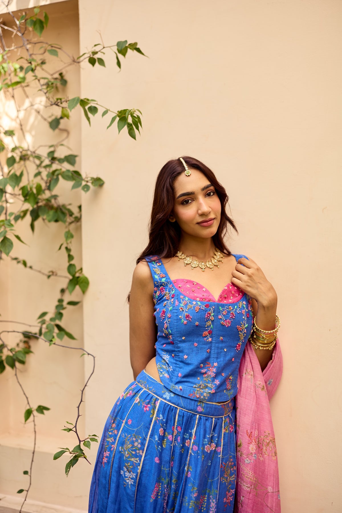 Neesa Chanderi Lehenga Set