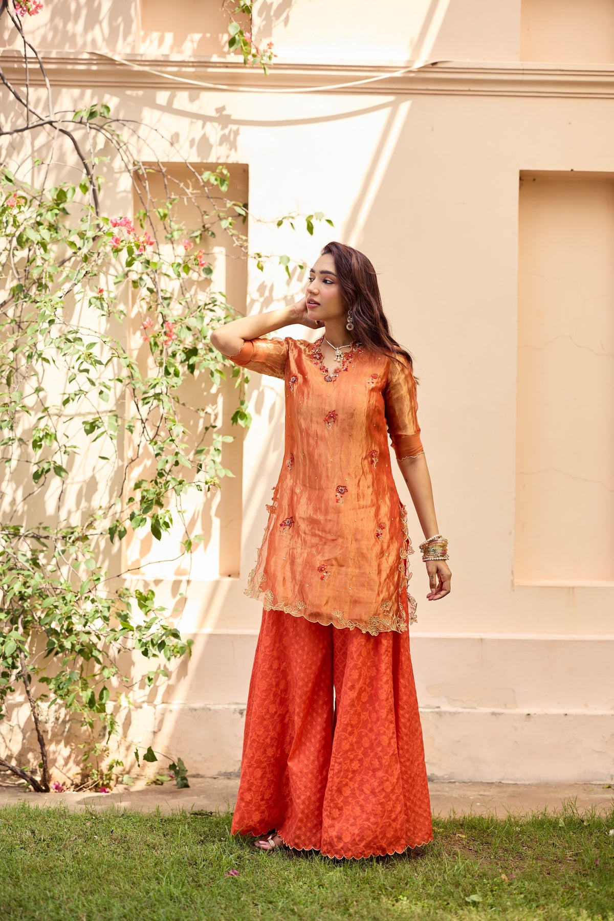 Varahi Silk Tissue Kurta Set
