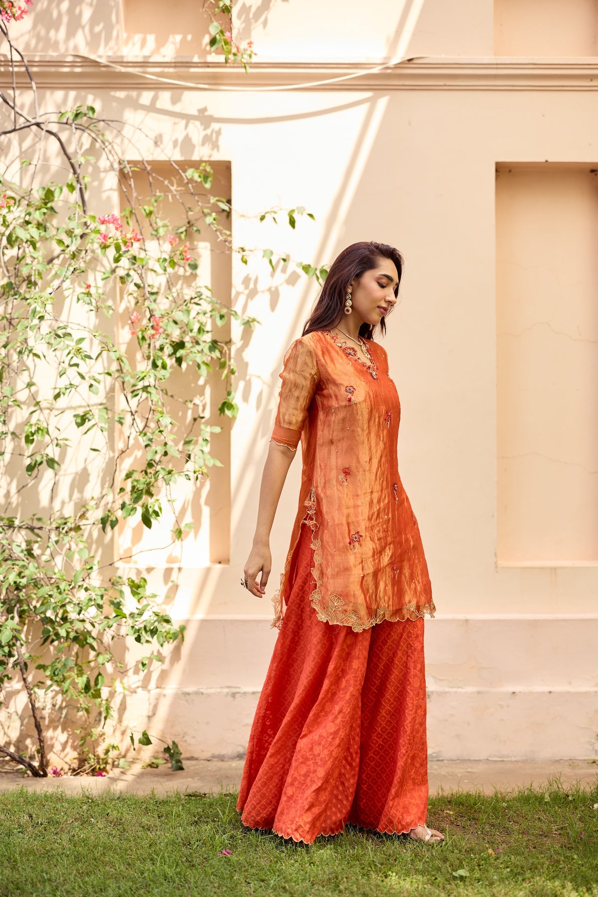 Varahi Silk Tissue Kurta Set