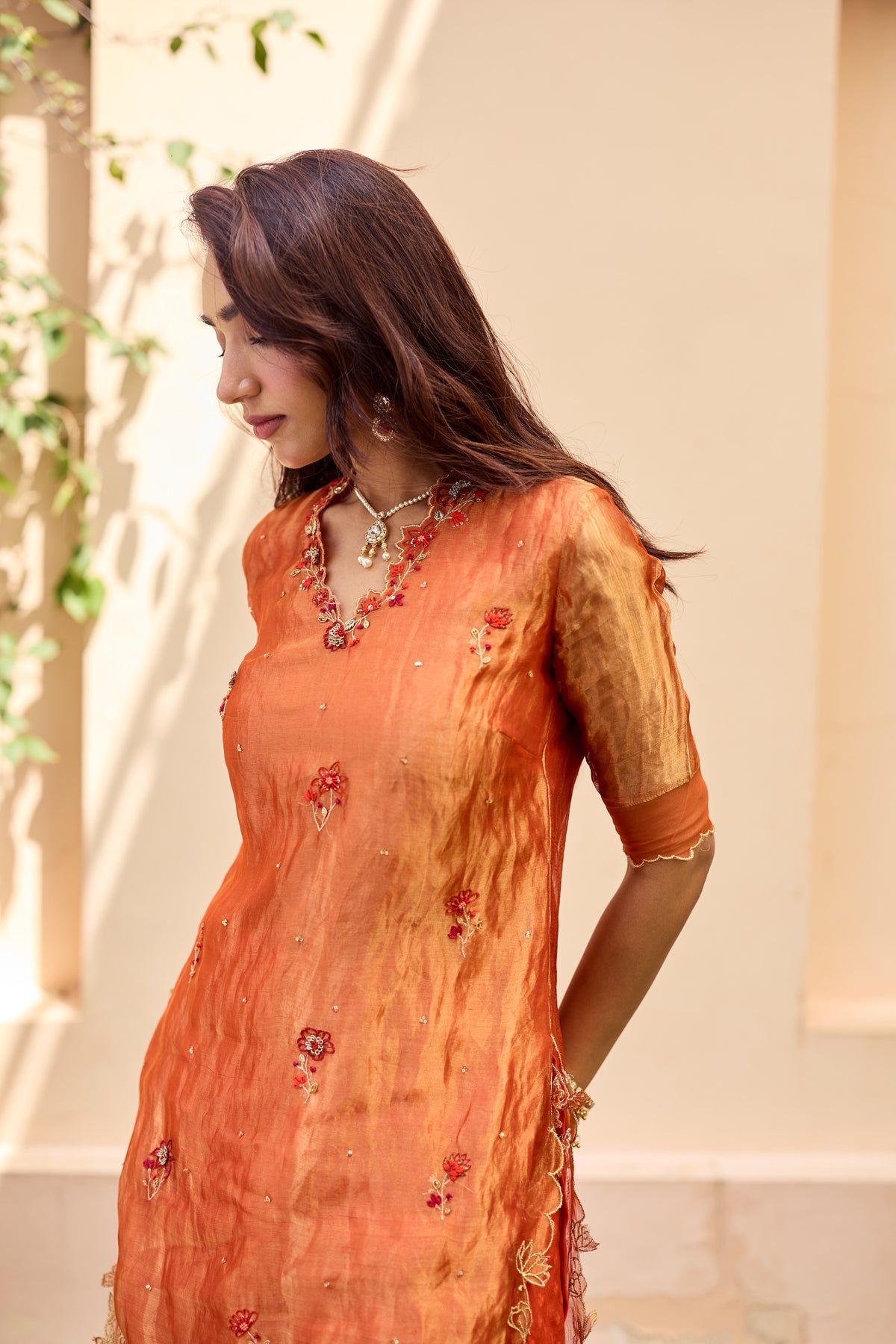 Varahi Silk Tissue Kurta Set