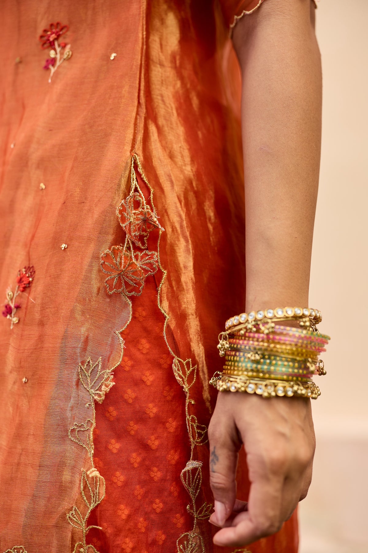 Varahi Silk Tissue Kurta Set
