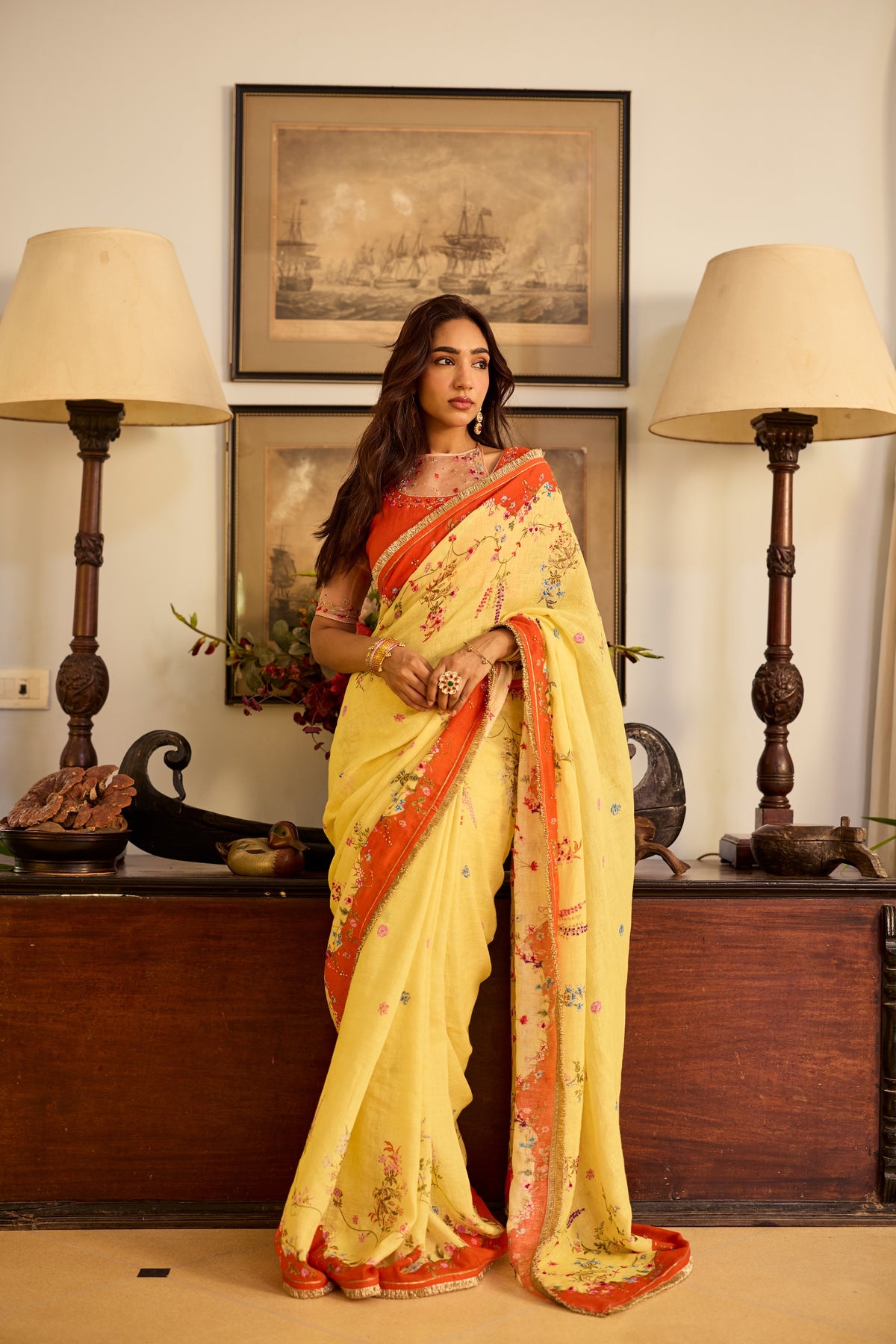 NIsha Linen Sari