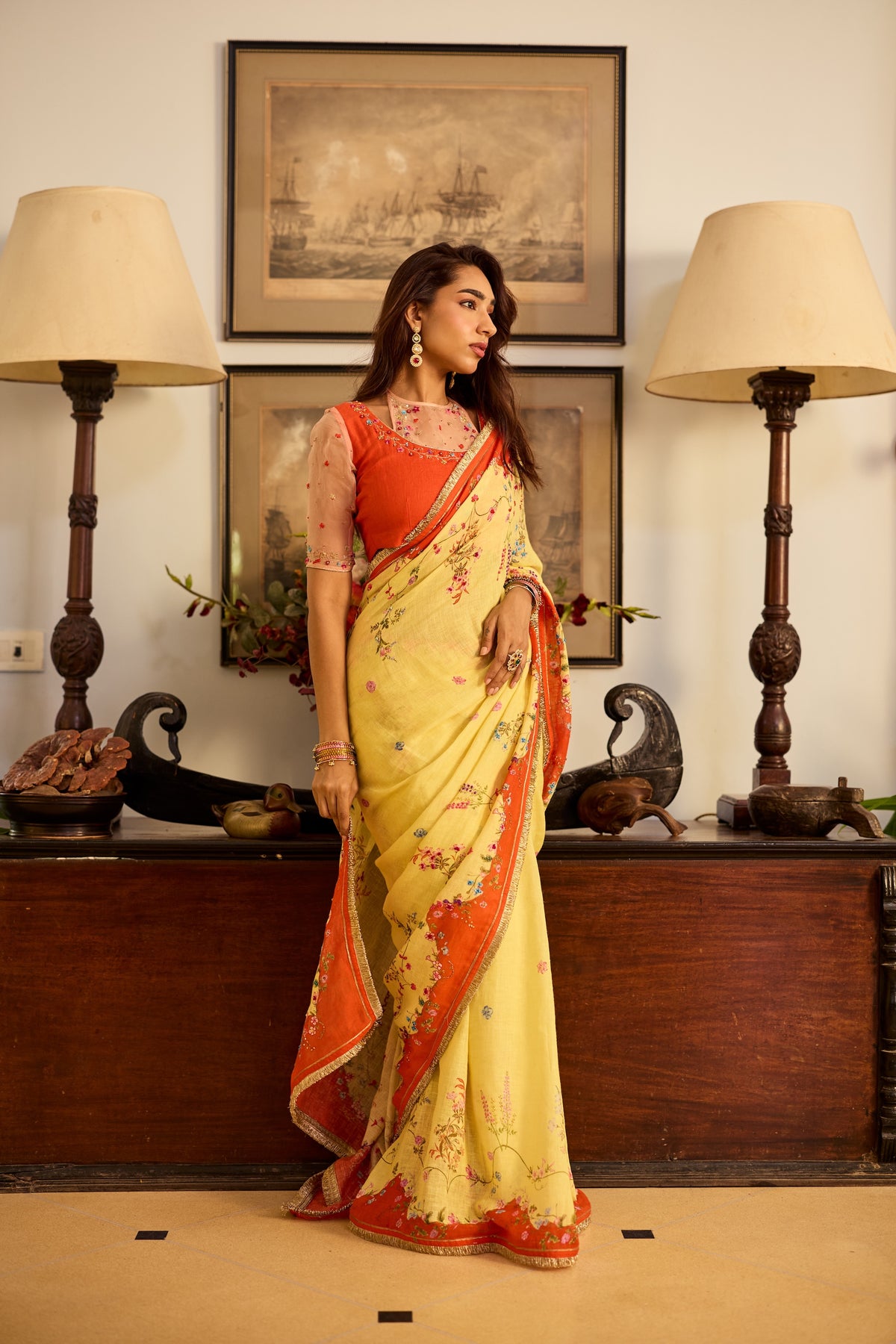 NIsha Linen Sari