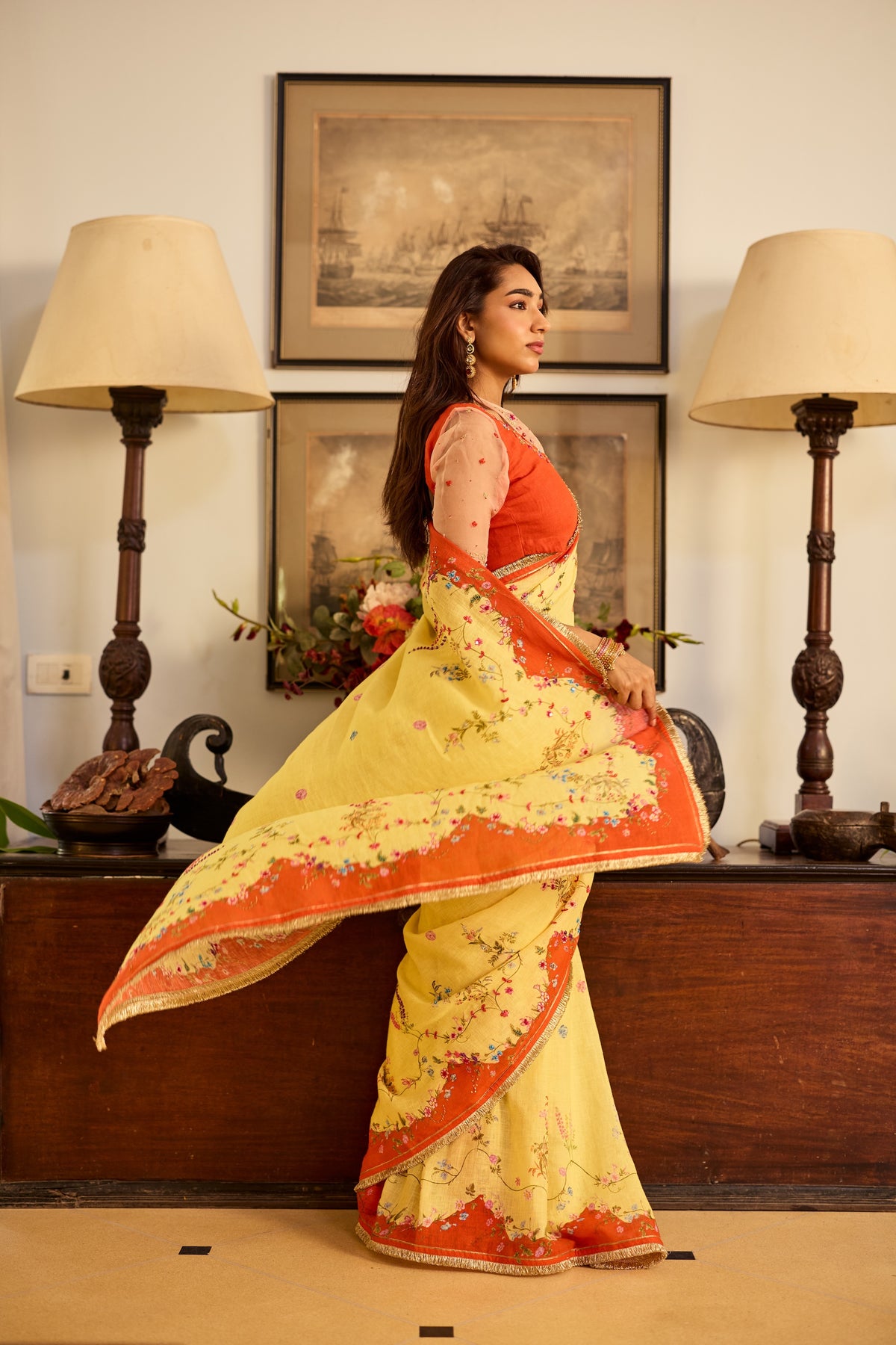 NIsha Linen Sari