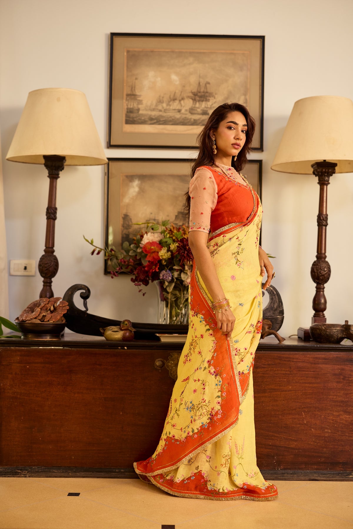 NIsha Linen Sari