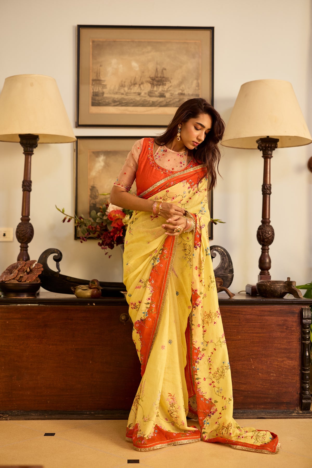NIsha Linen Sari