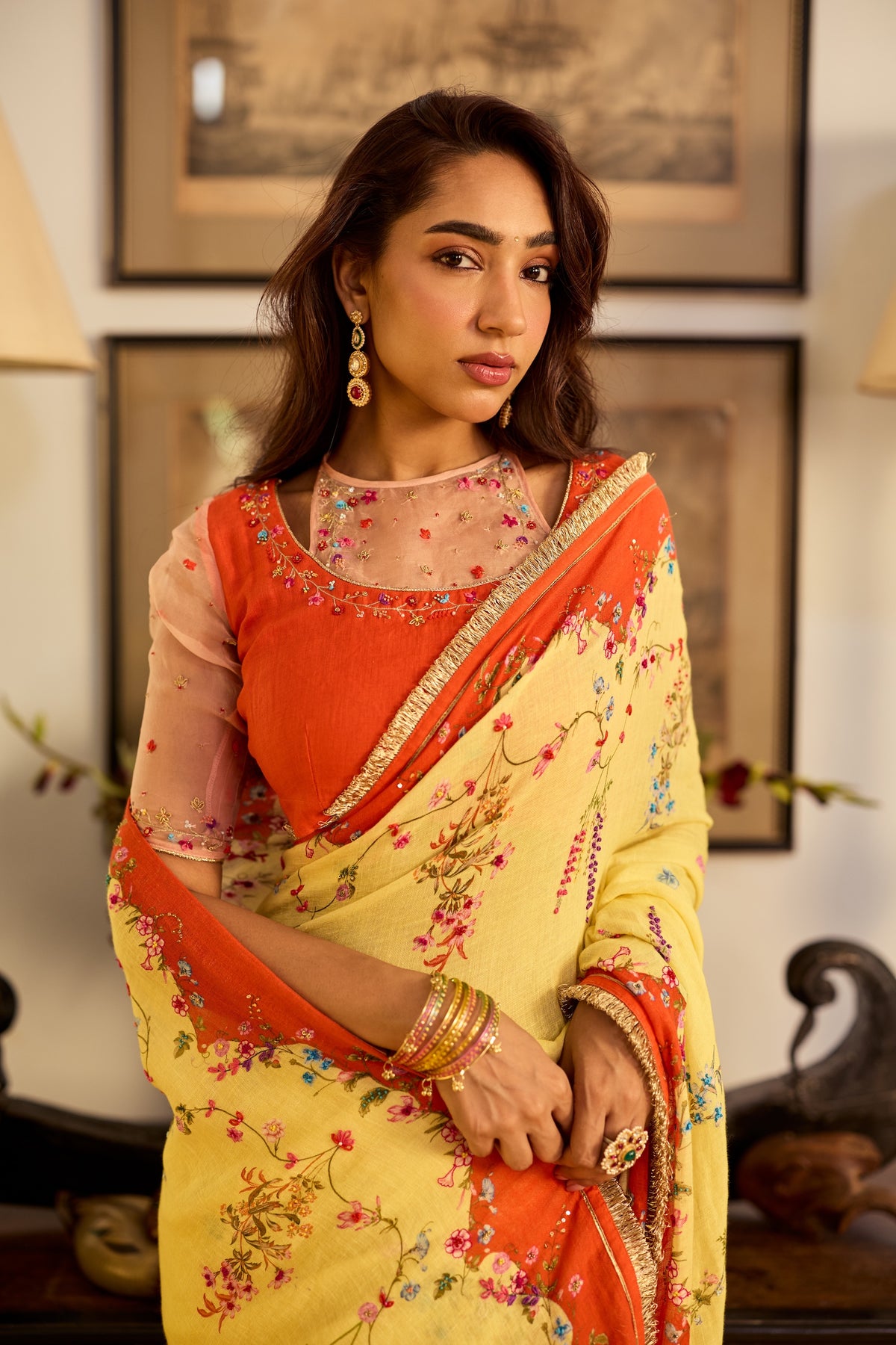 NIsha Linen Sari