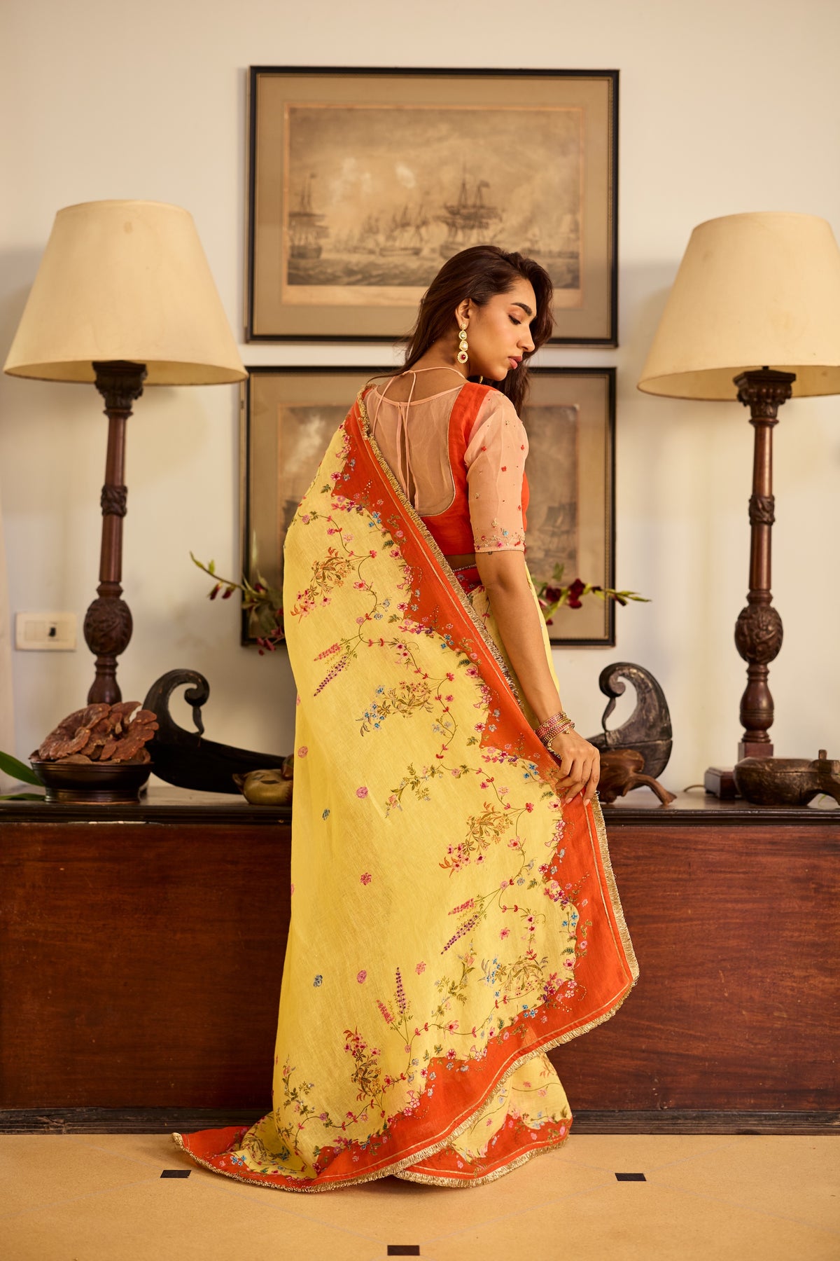 NIsha Linen Sari
