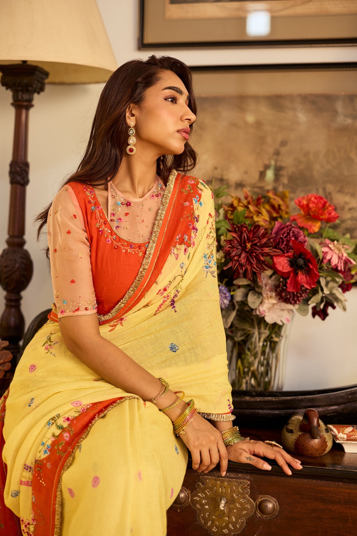 NIsha Linen Sari