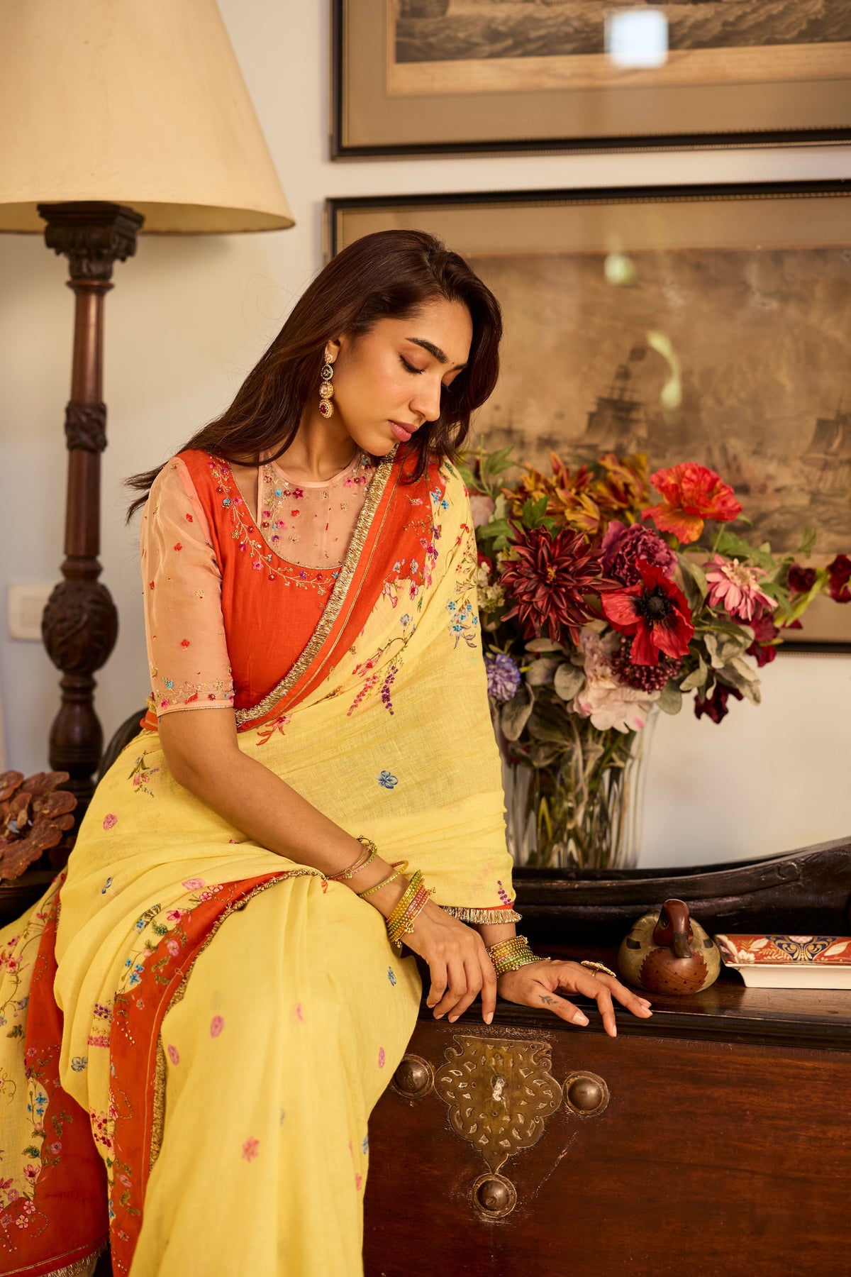 NIsha Linen Sari