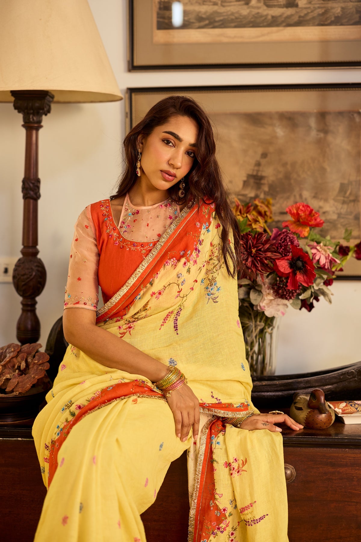 NIsha Linen Sari